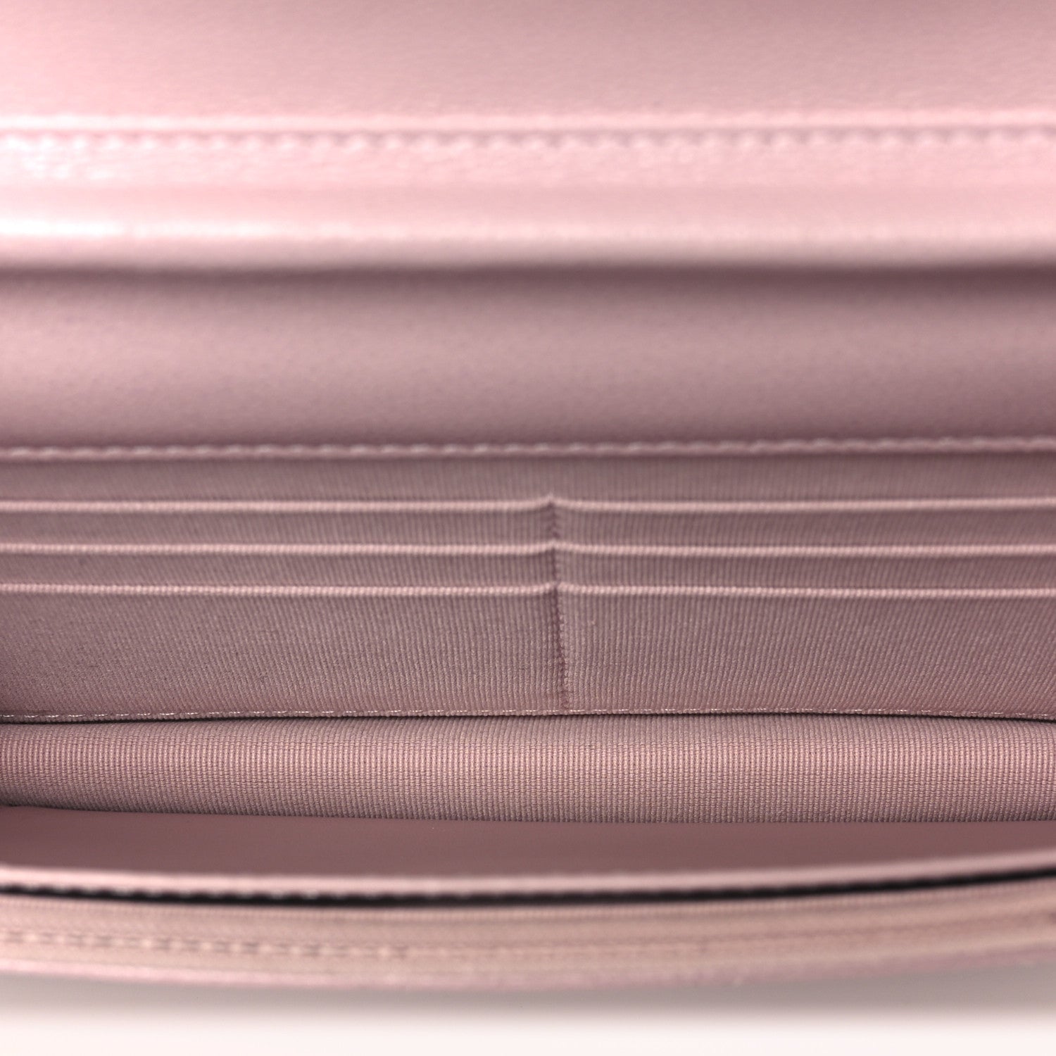 Caviar Quilted Studded CC Wallet on Chain WOC Light Pink