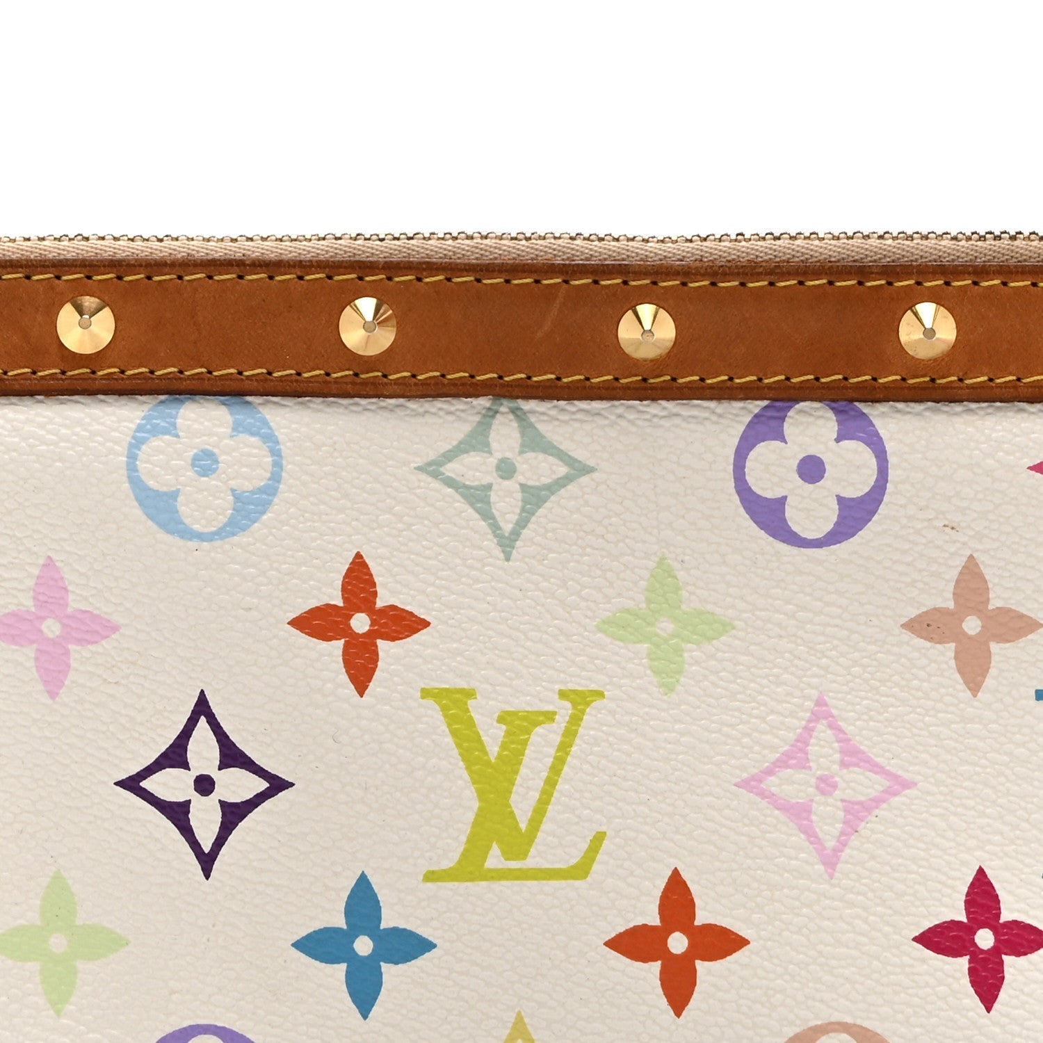 Monogram Multicolor Pochette Accessories White