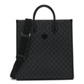 GG Supreme Monogram Azalea Calfskin Medium Retro Interlocking G Vertical Tote Bag Black