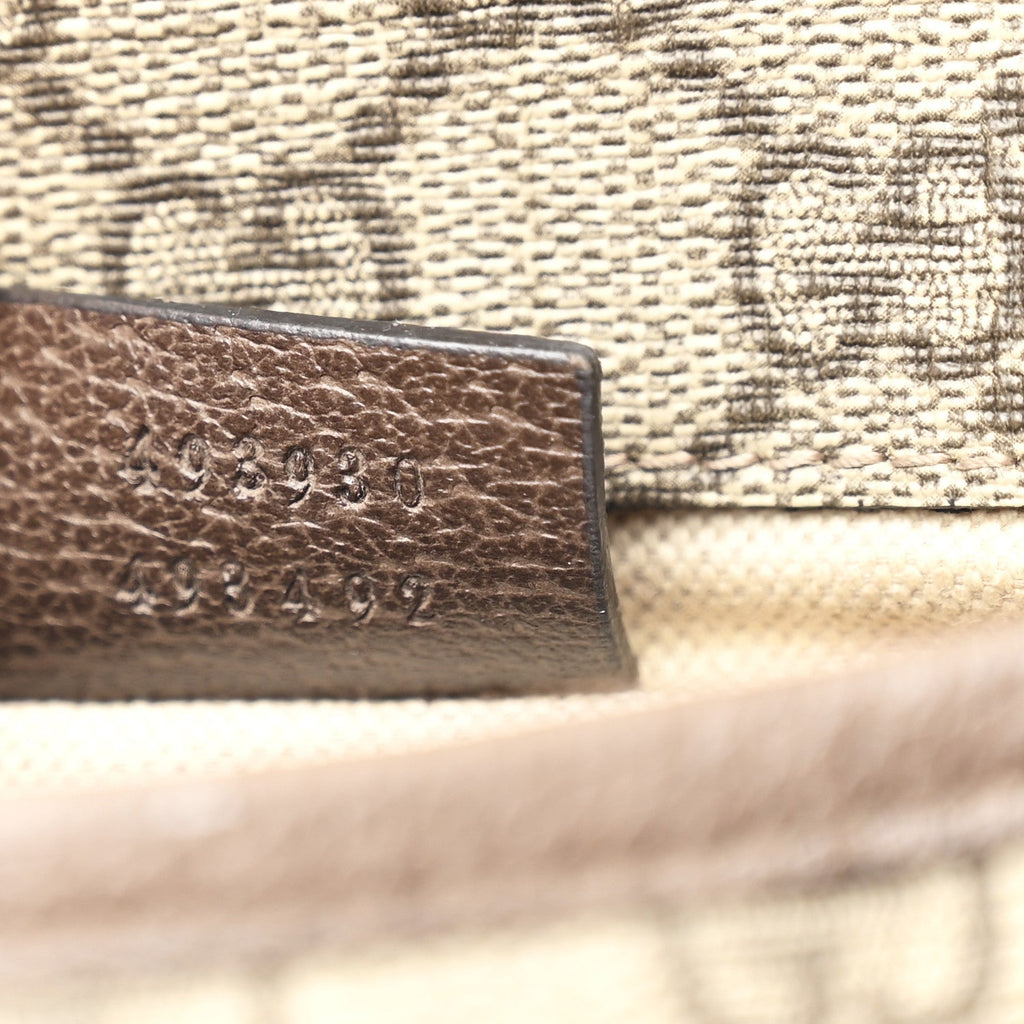GG Supreme Monogram Neo Vintage Web Belt Bag Brown