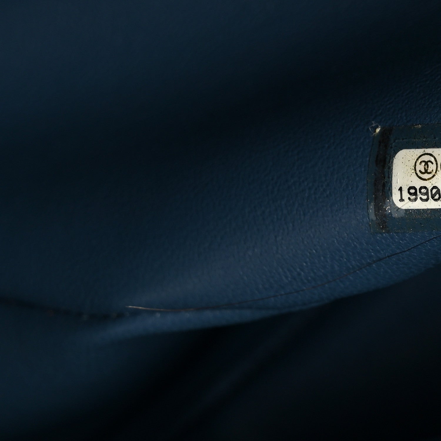 Caviar Quilted Jumbo Double Flap Blue