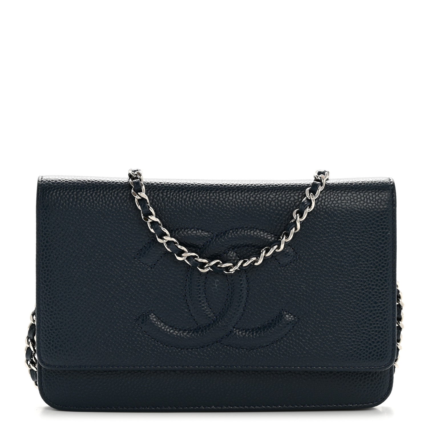 Caviar Timeless CC Wallet on Chain WOC Navy Blue