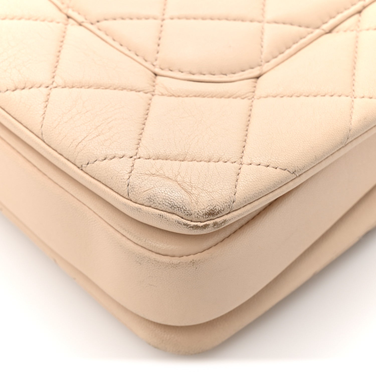 Lambskin Quilted Small Trendy CC Dual Handle Flap Bag Beige