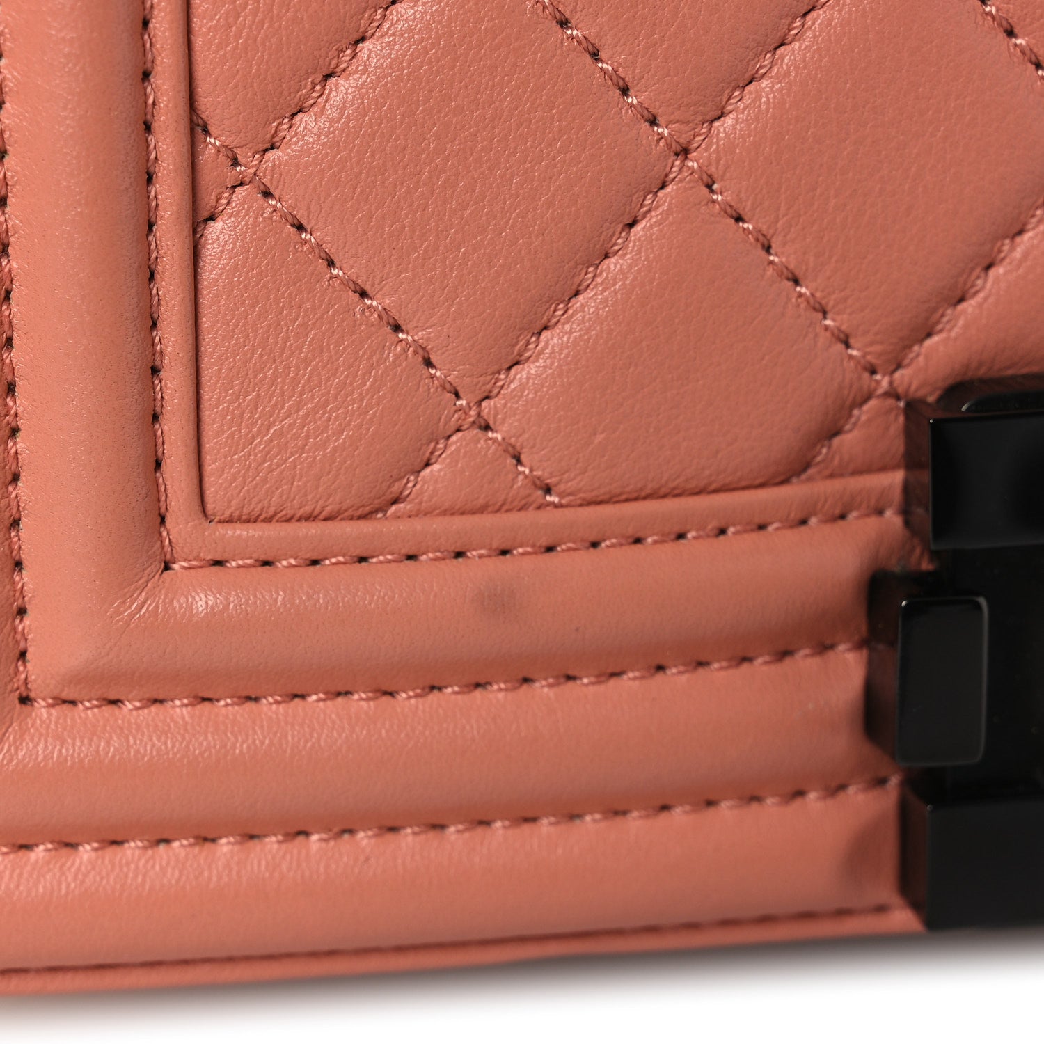 Calfskin Quilted Small Boy Flap Light Pink