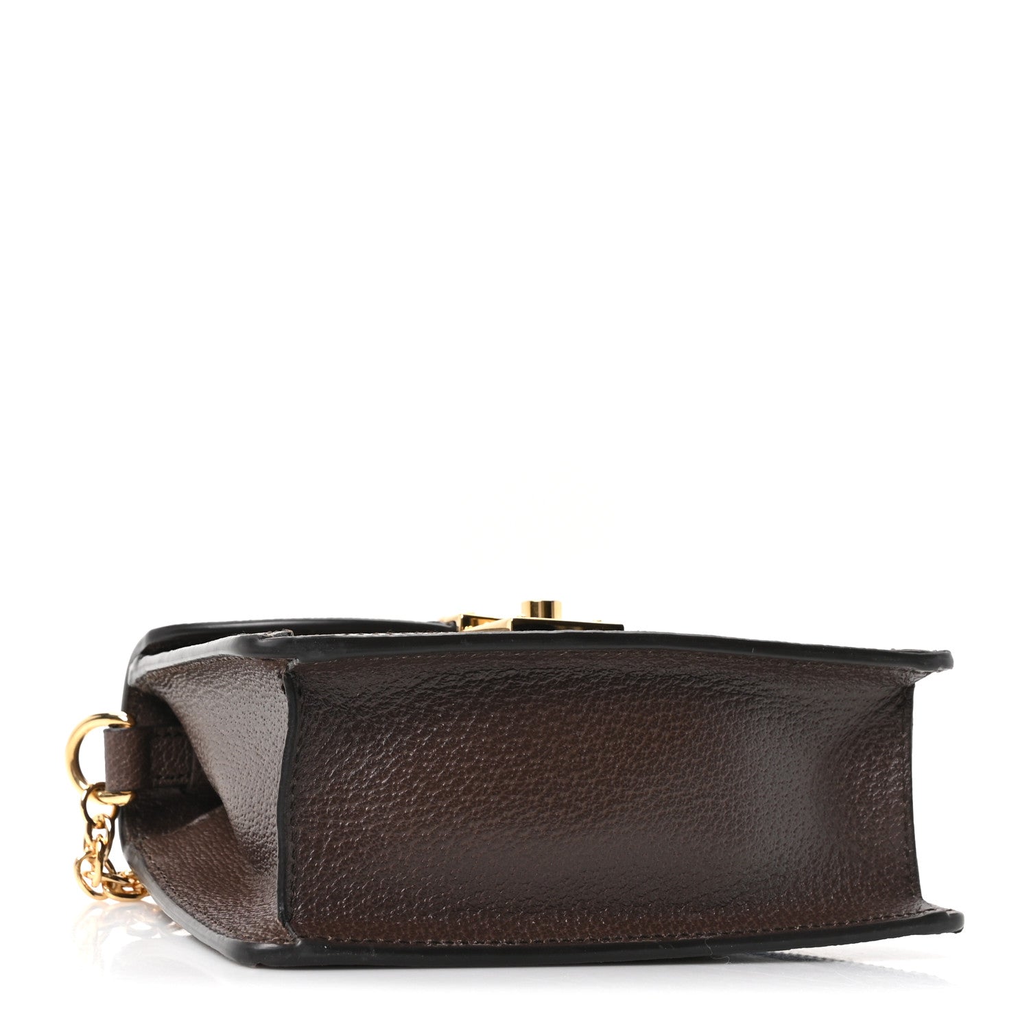 GG Supreme Monogram Textured Dollar Calfskin Web Mini Ophidia Padlock Top Handle Chain Shoulder Bag Beige Ebony New Acero