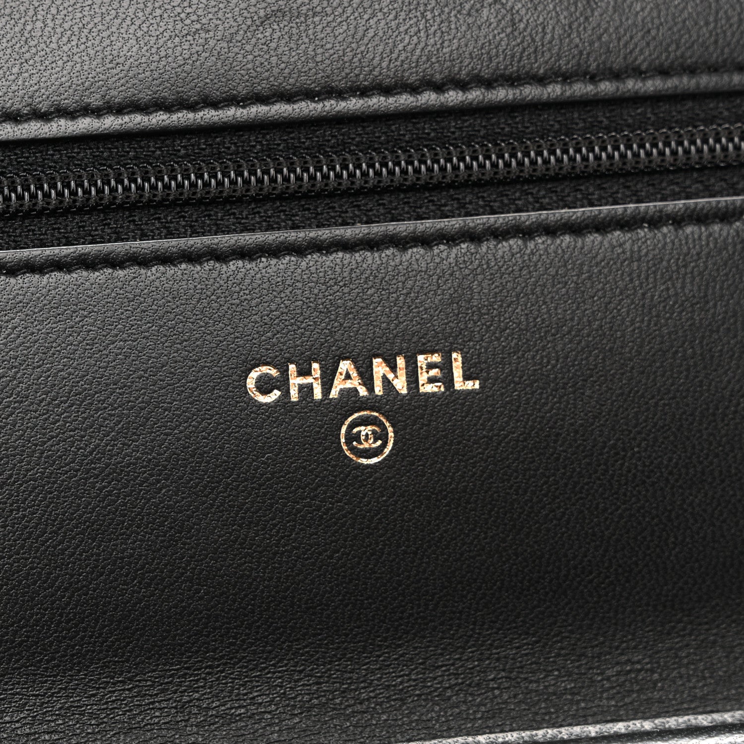 Lambskin Quilted Boy Wallet On Chain WOC Black