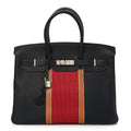 Fjord Barenia Crinoline Club Birkin 35 Bleu Indigo Fauve Rouge