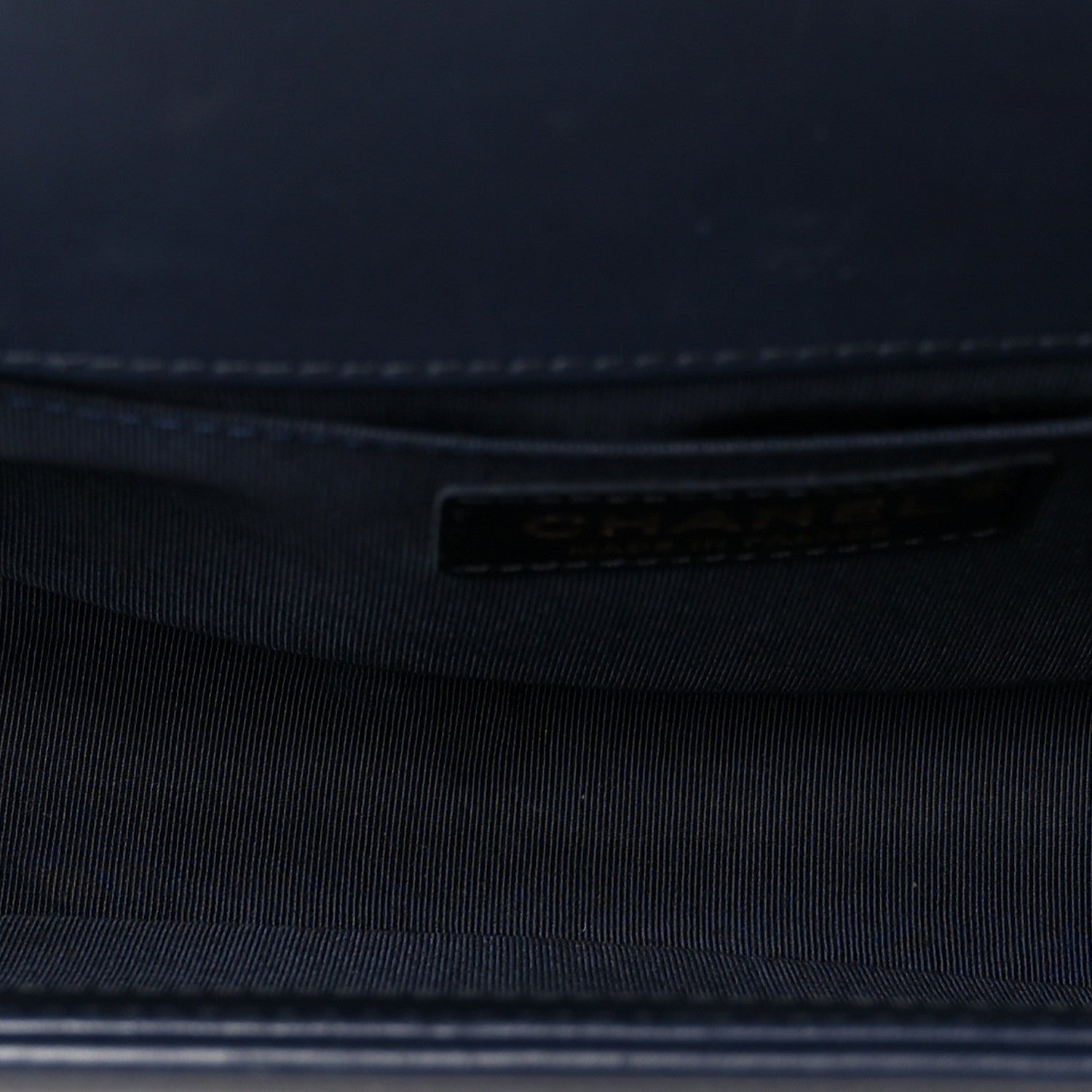 Lambskin Quilted Medium Boy Flap Dark Navy