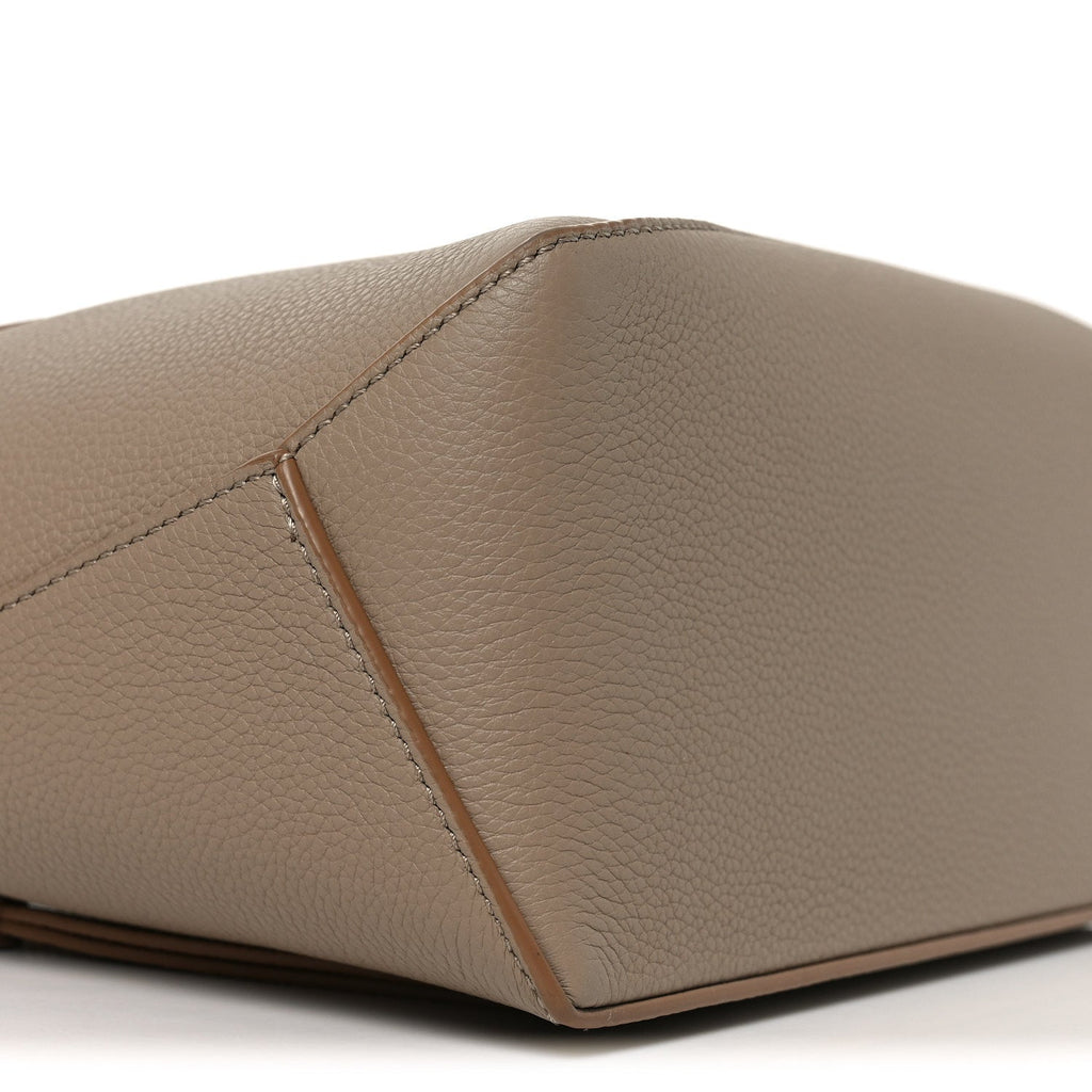 Grained Calfskin Small Puzzle Edge Bag Sand