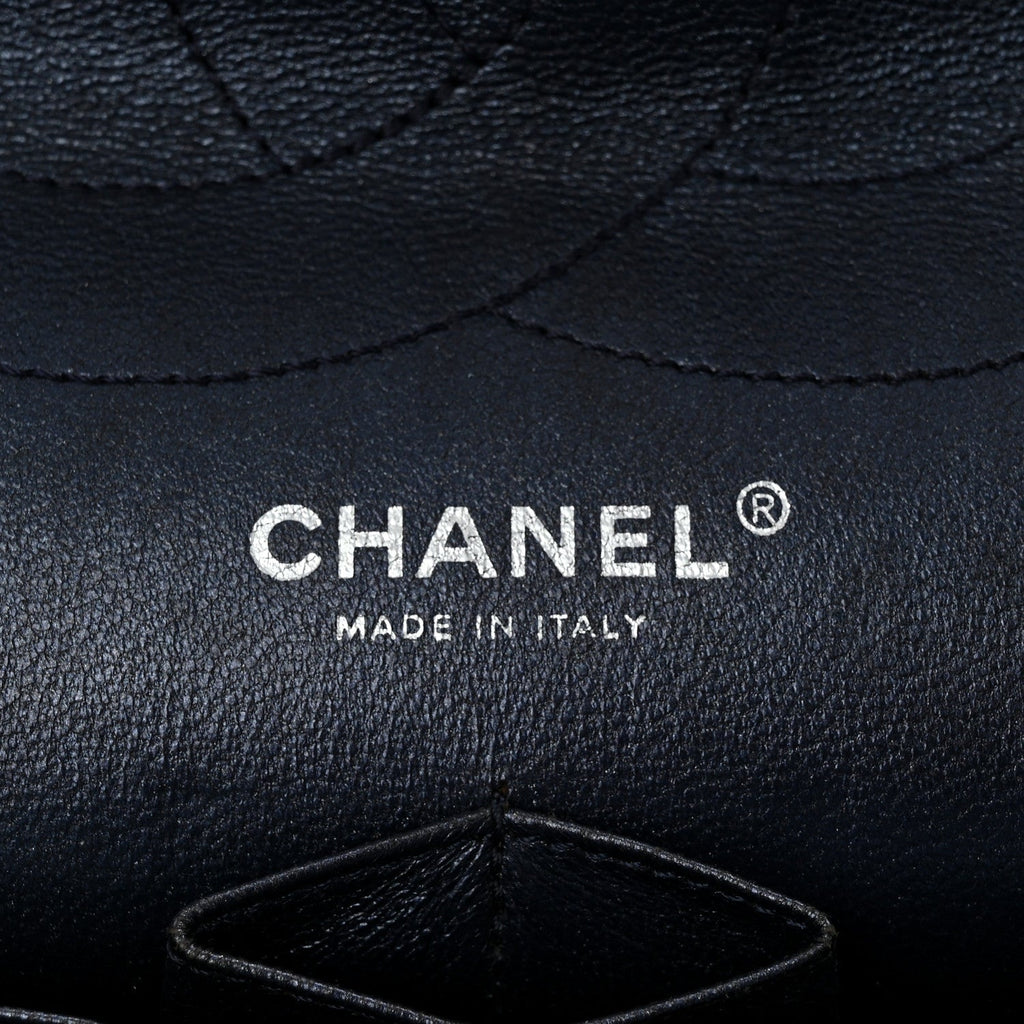 Metallic Aged Calfskin Quilted 2.55 Reissue 228 Flap Blue
