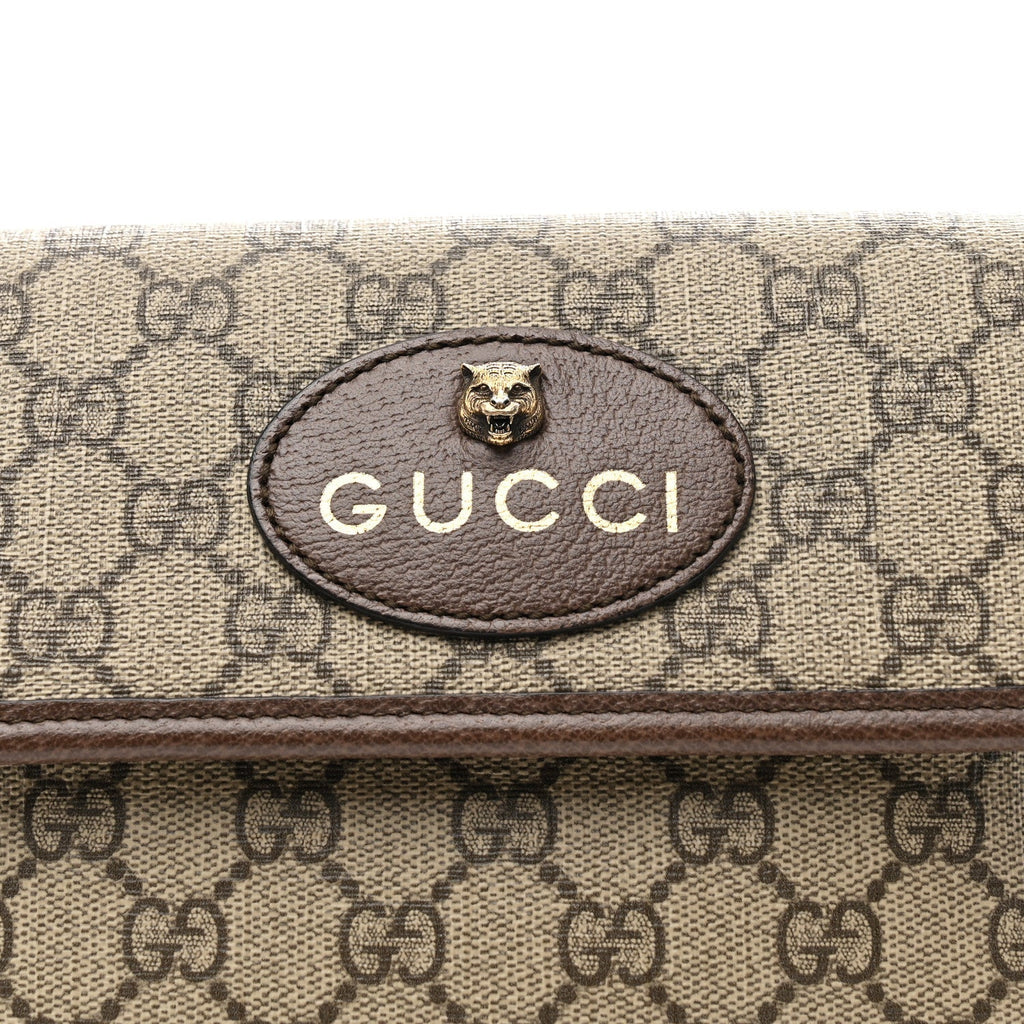 GG Supreme Monogram Neo Vintage Web Belt Bag Brown