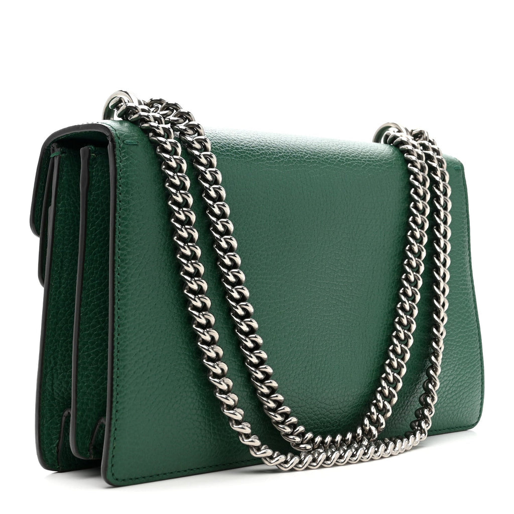 Dollar Calfskin Crystal Small Dionysus Shoulder Bag Emerald