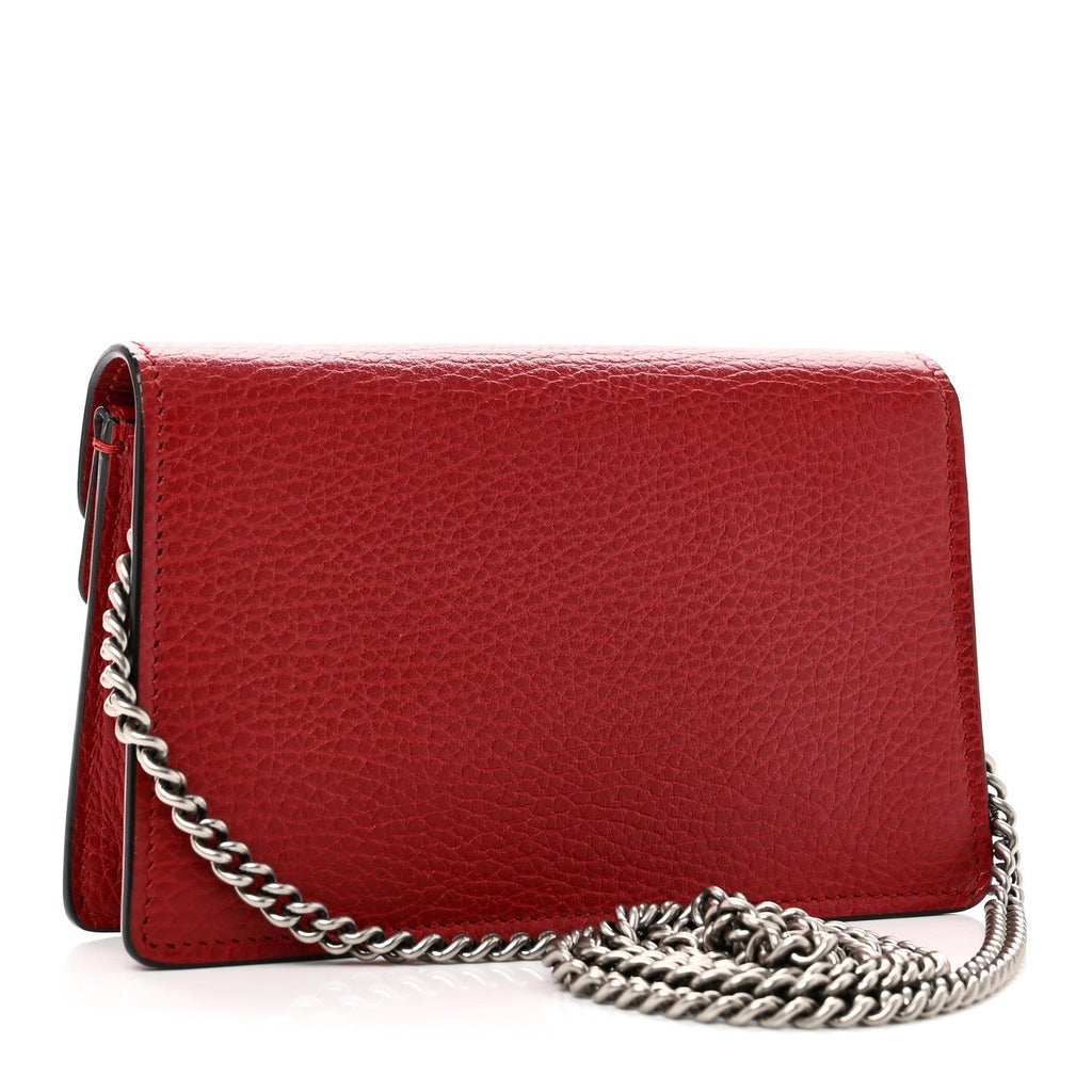 Dollar Calfskin Swarovski Crystal Small Dionysus Shoulder Bag Hibiscus Red