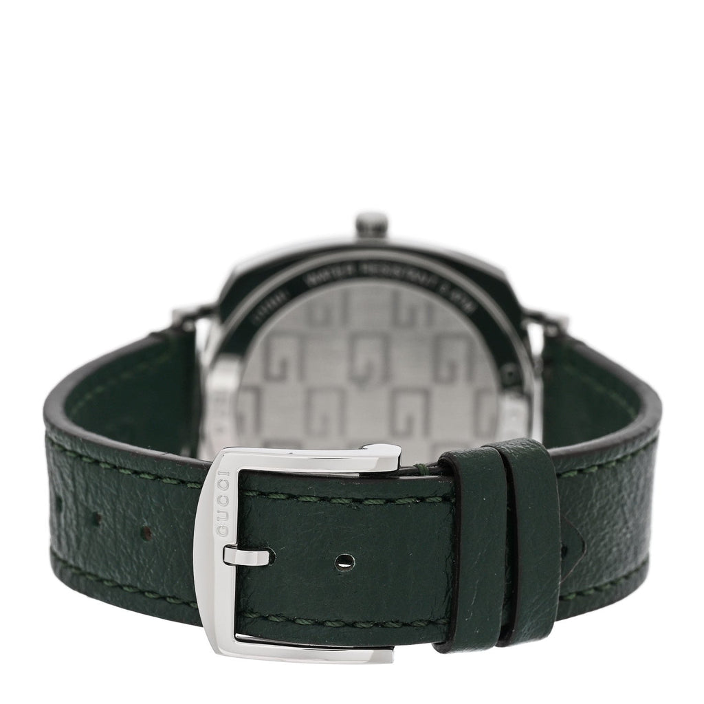 Stainless Steel Calfskin 35mm Grip Quartz Watch Green