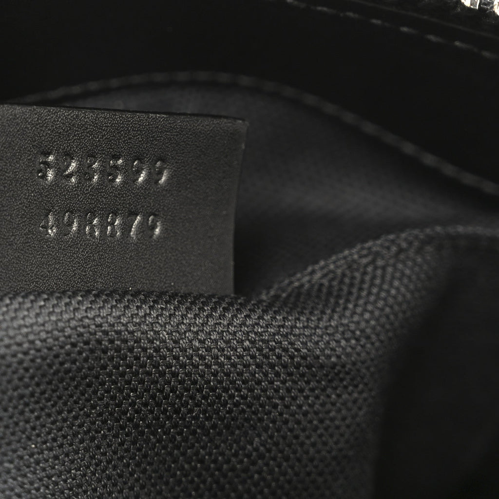 GG Supreme Monogram Web Small Flat Messenger Bag Black Grey