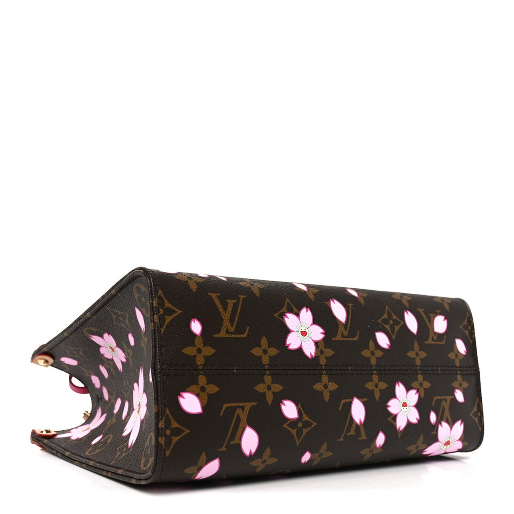 LV X TM Monogram Cherry Blossom Onthego PM Sakura Brown