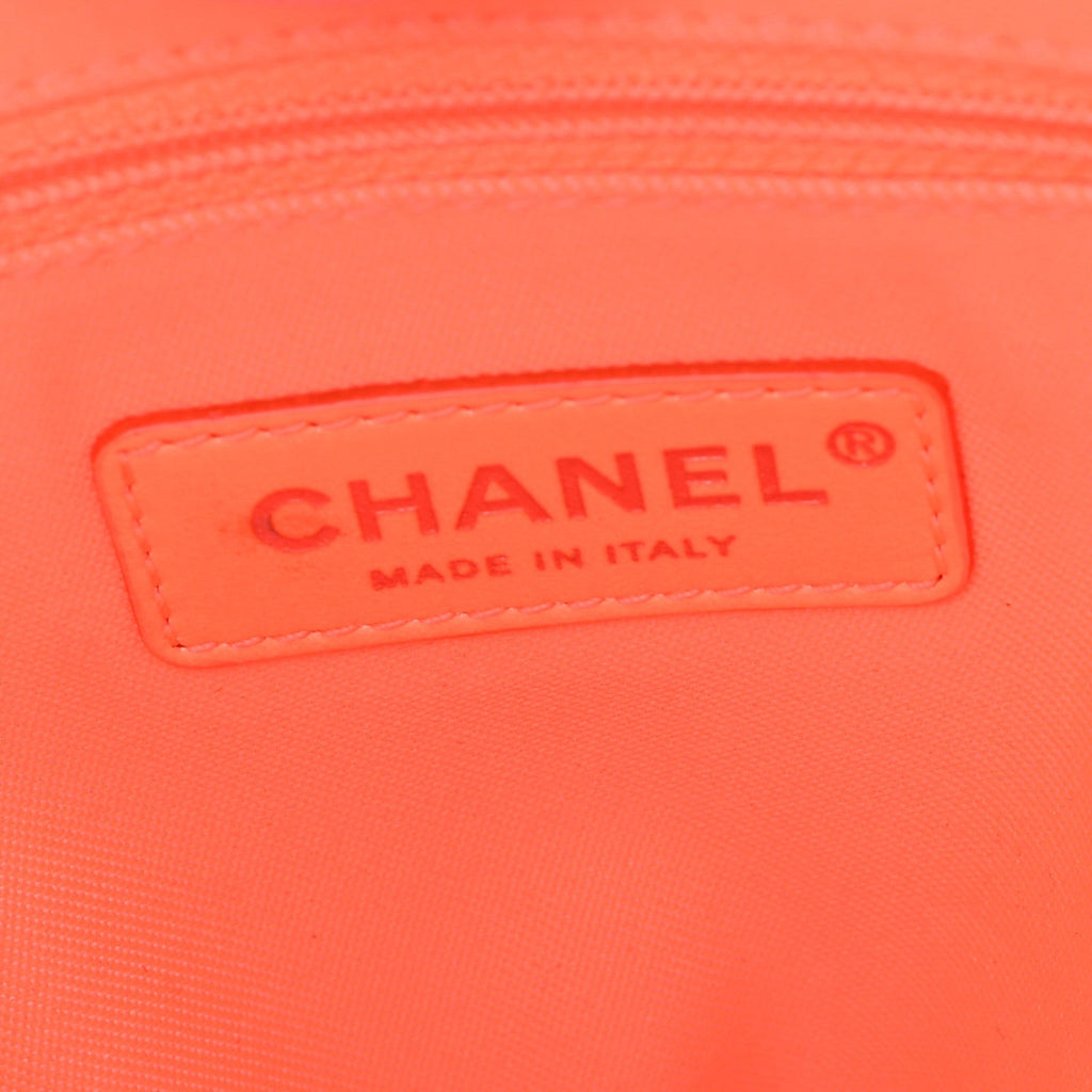 Canvas Mini Deauville Tote Pink Orange