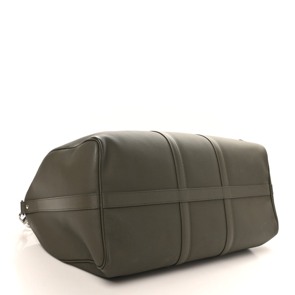 Grained Calfskin Aerogram Keepall Bandouliere 50 Khaki