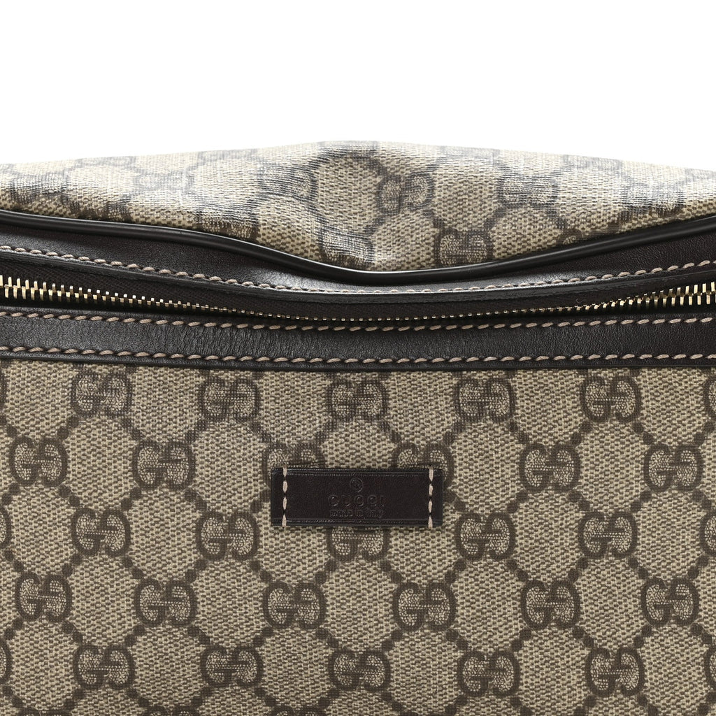 GG Supreme Monogram Belt Bag Dark Brown