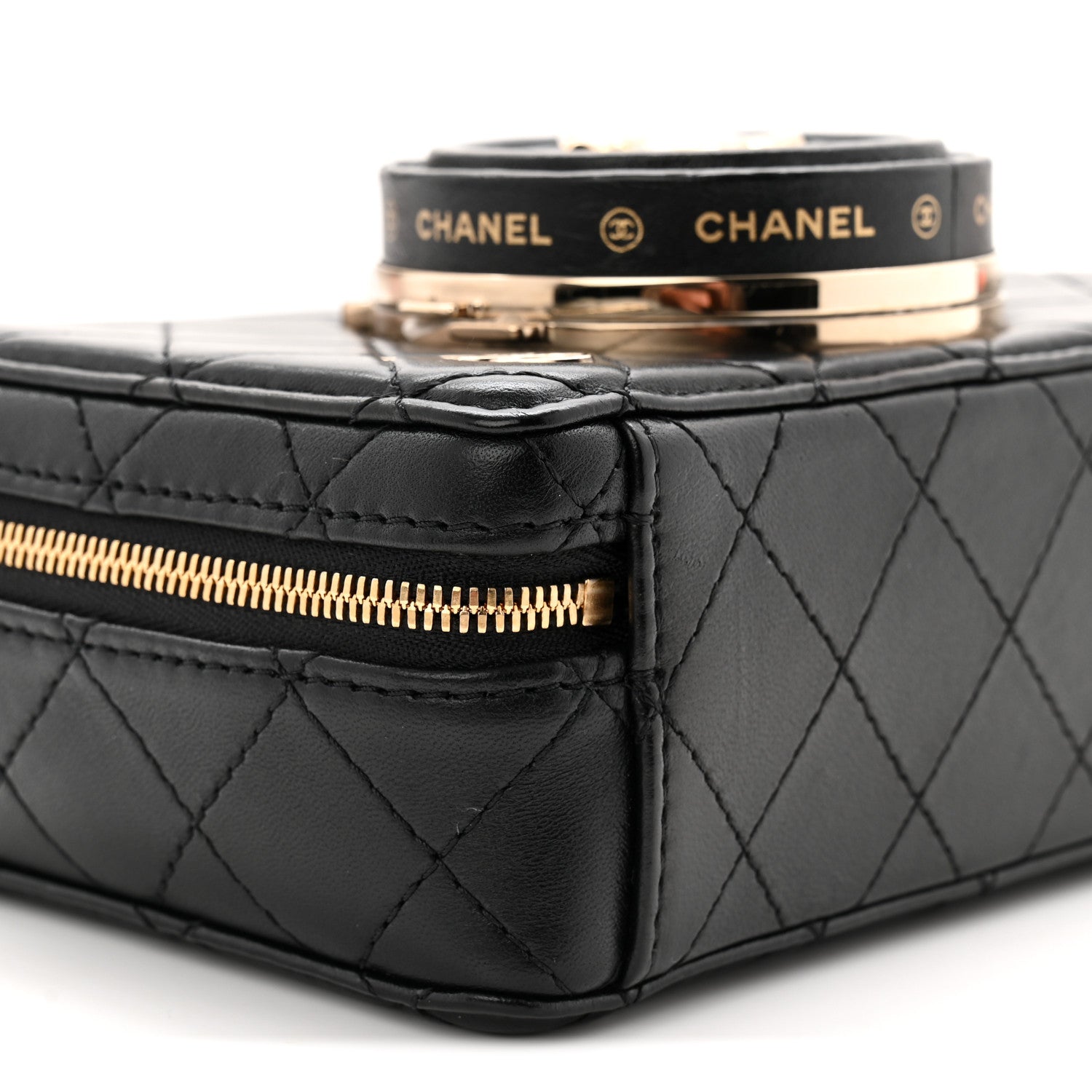 Lambskin Quilted Coco Click Bag Black