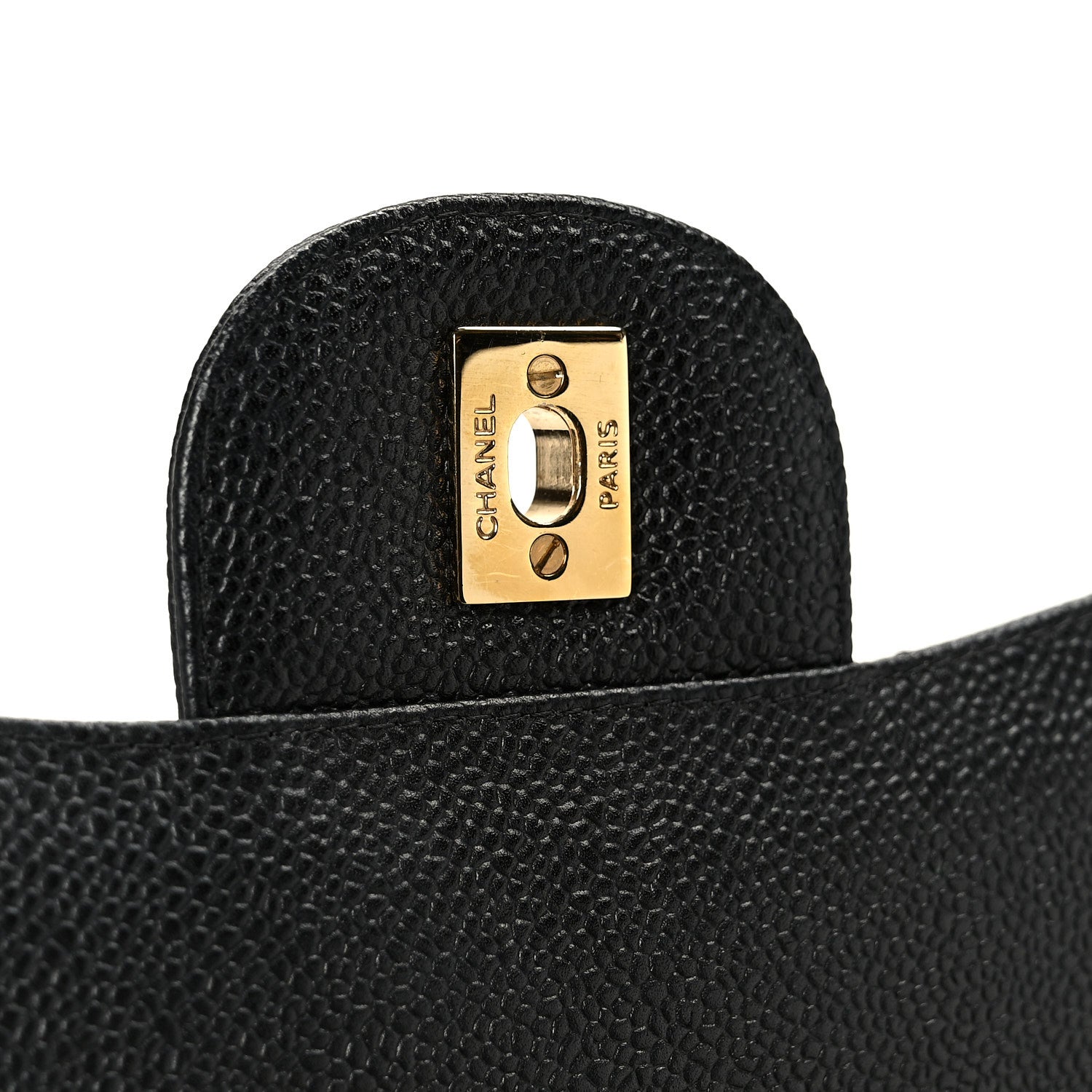Caviar Quilted Maxi Double Flap Black