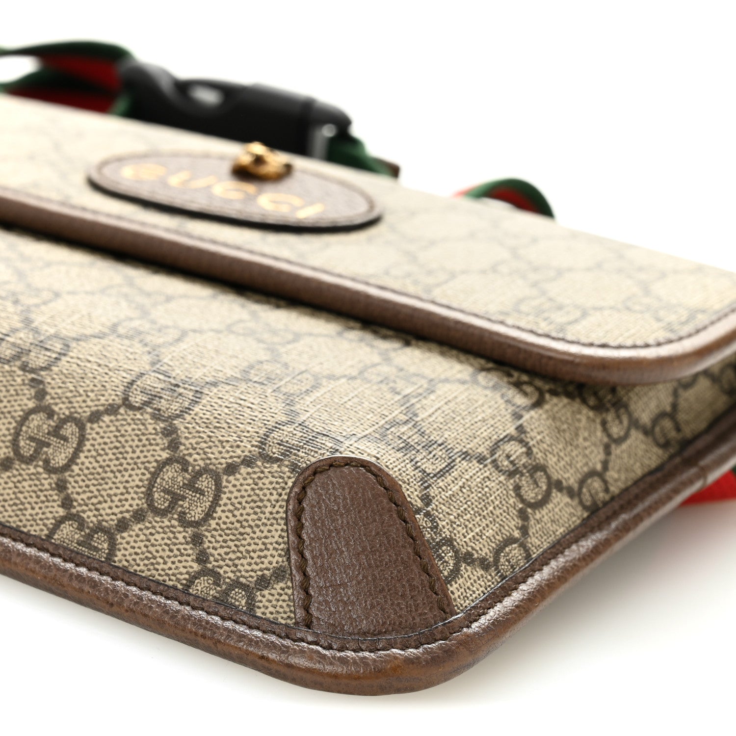 GG Supreme Monogram Neo Vintage Web Belt Bag Brown