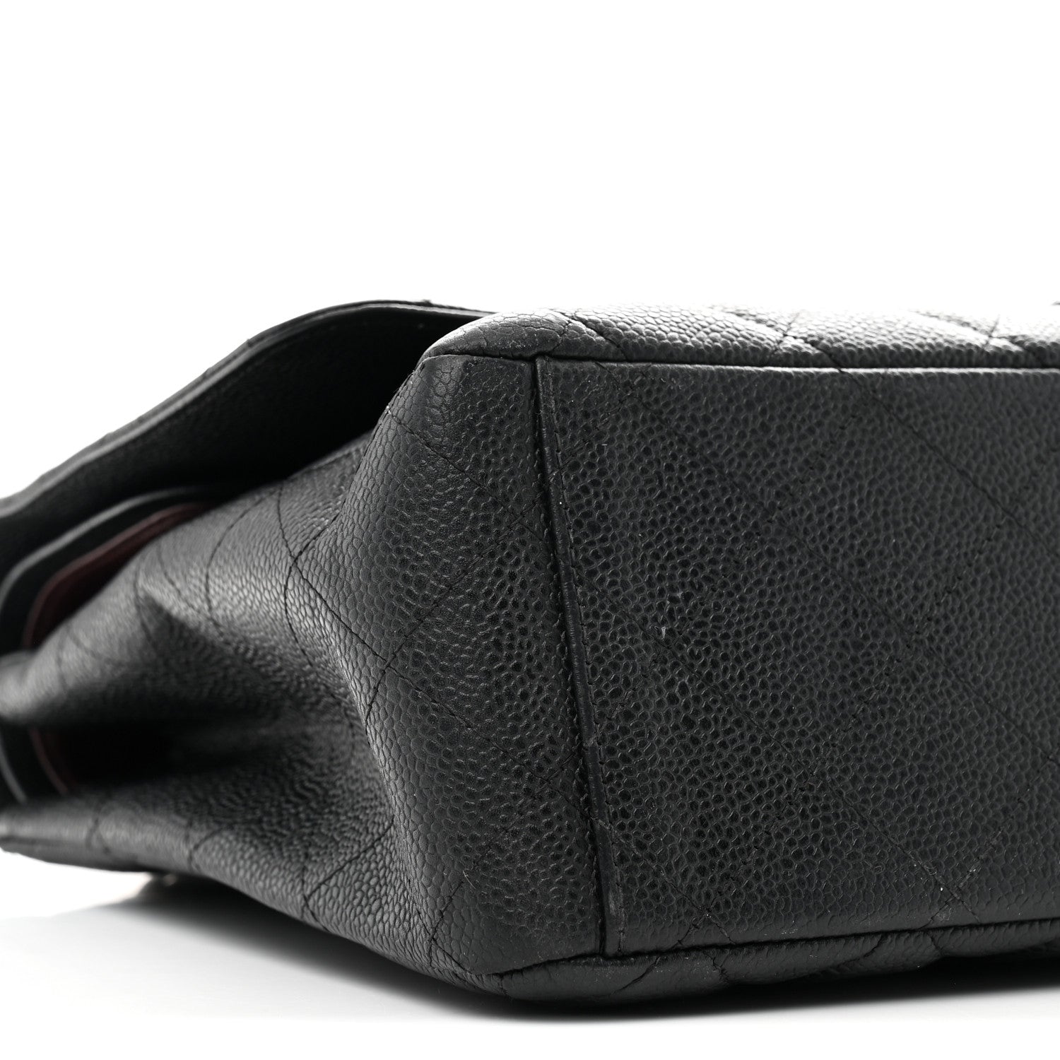 Caviar Quilted Maxi Double Flap Black