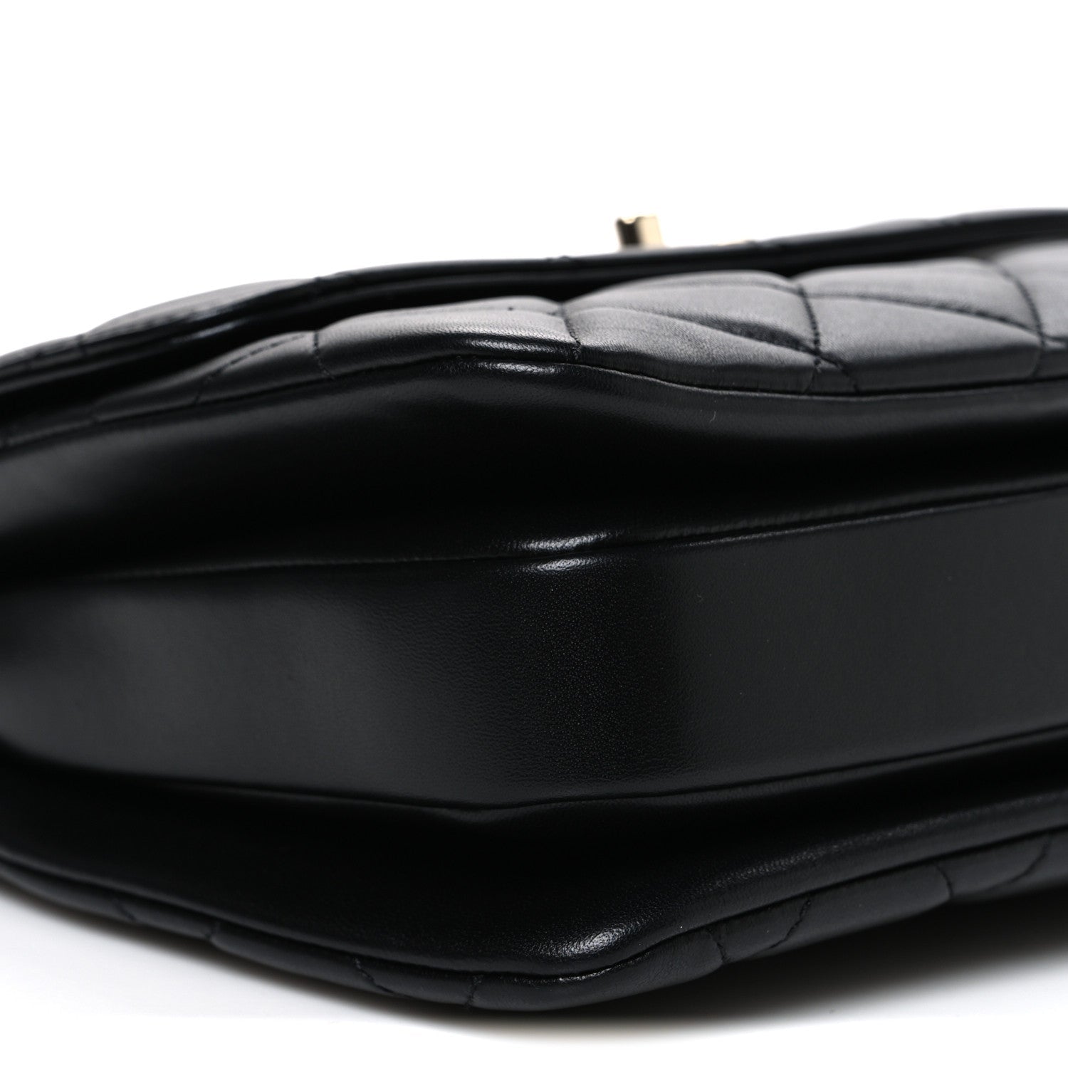 Lambskin Quilted Small Trendy CC Dual Handle Flap Bag Black