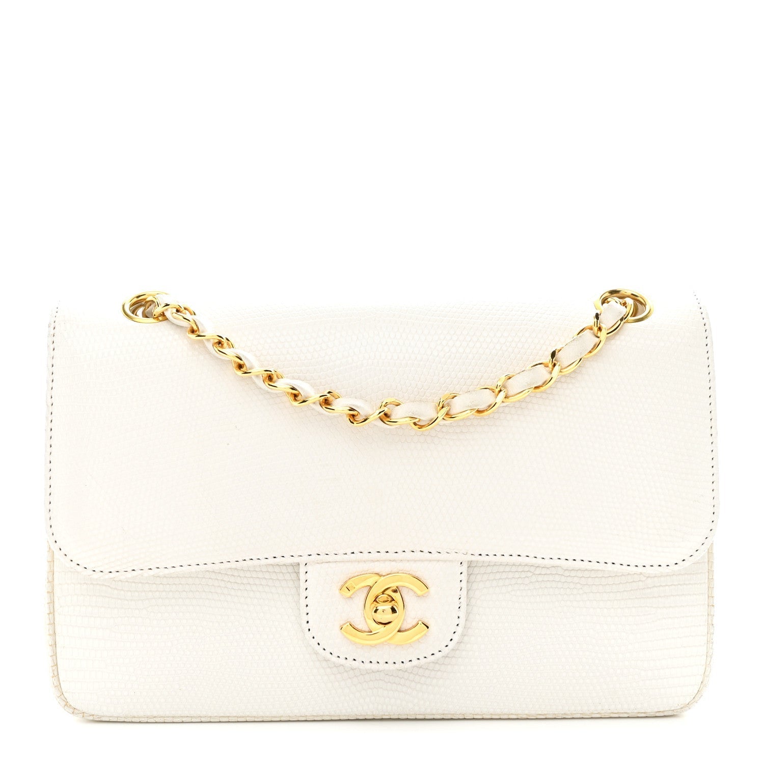 Lizard Small Double Flap White