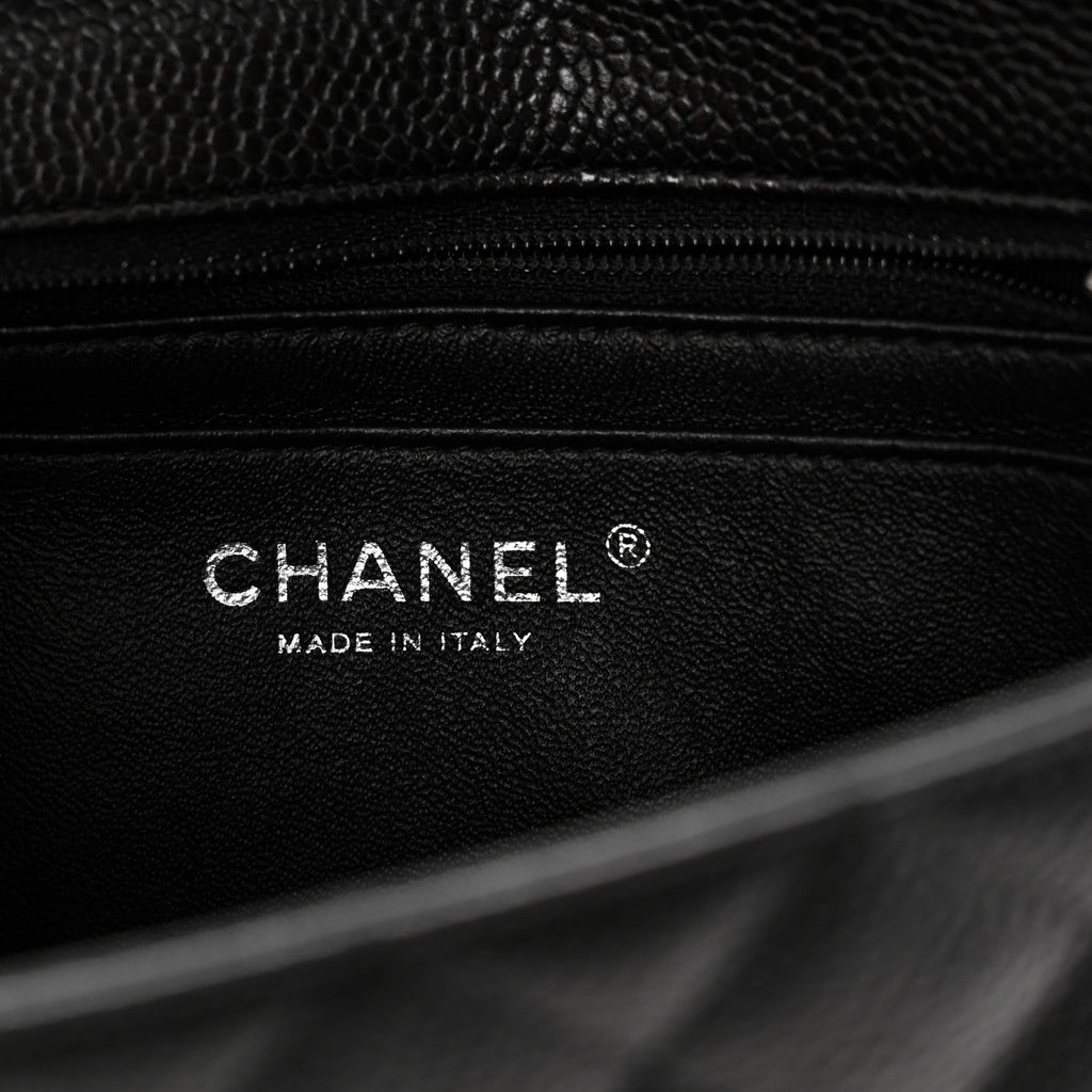 Caviar Quilted Mini Rectangular Flap Black