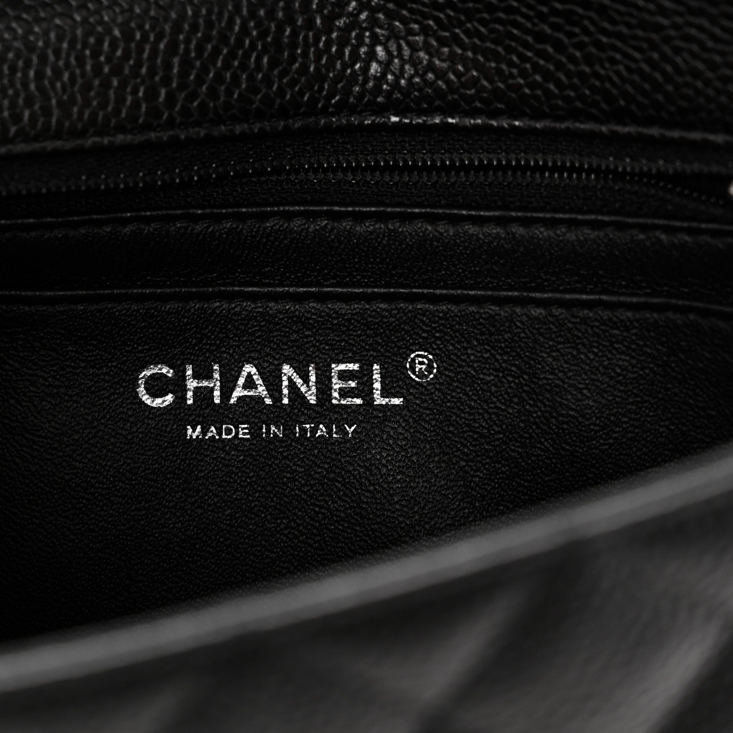 Caviar Quilted Mini Rectangular Flap Black