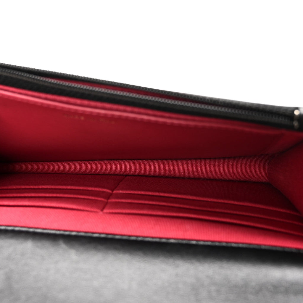Lambskin Quilted Chanel 19 Wallet On Chain WOC Black
