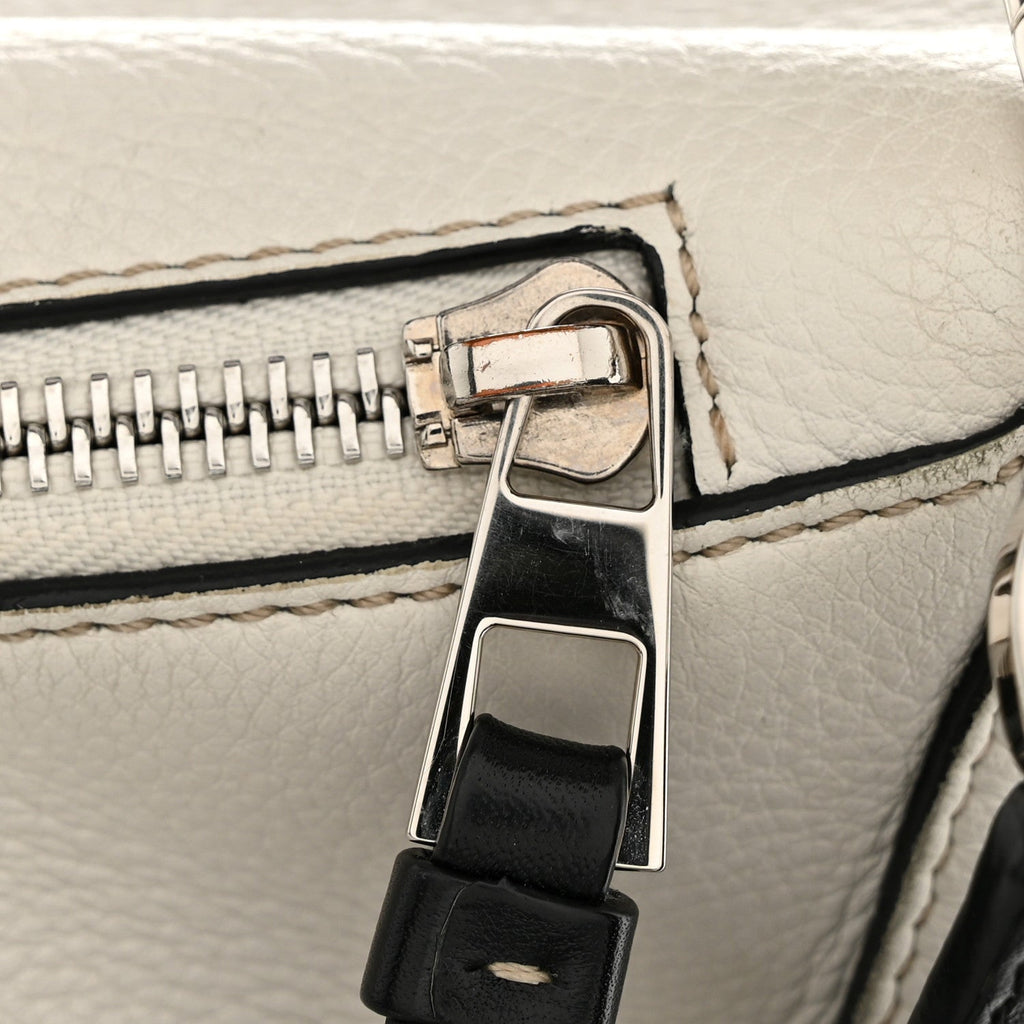 Calfskin Small Puzzle Bag Sand Soft White Black