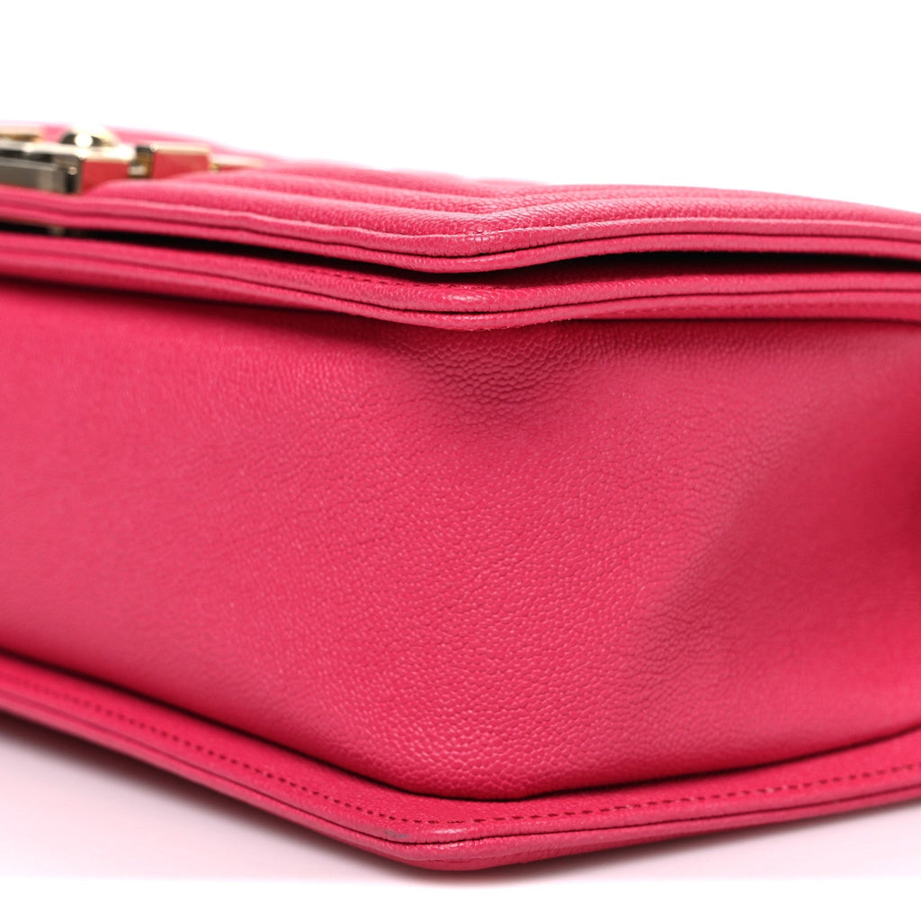 Caviar Quilted Medium Boy Flap Pink