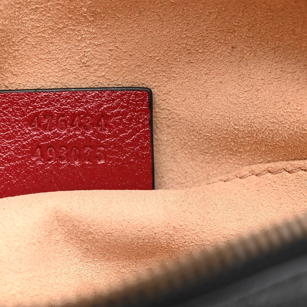 Azalea Calfskin Matelasse Diagonal Torchon GG Marmont Belt Bag 85 34 Black Romantic Cerise