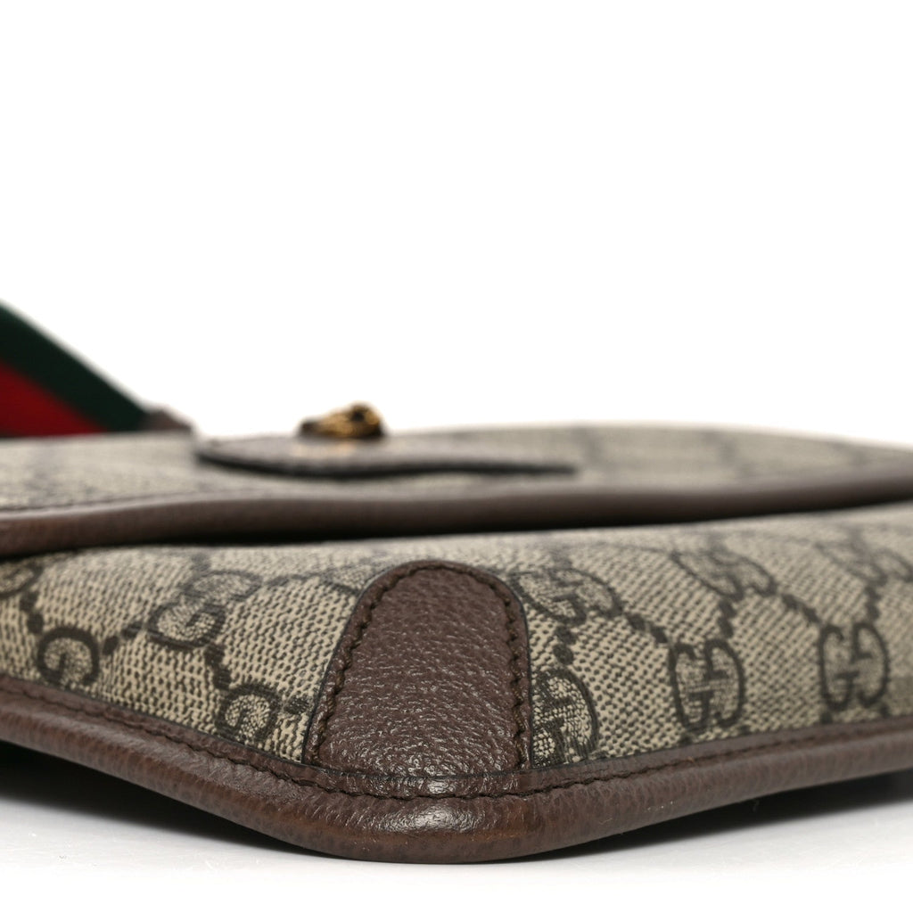 GG Supreme Monogram Neo Vintage Web Belt Bag Brown