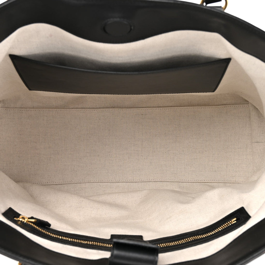 Calfskin GG Matelasse Medium Ophidia Shopping Tote Black