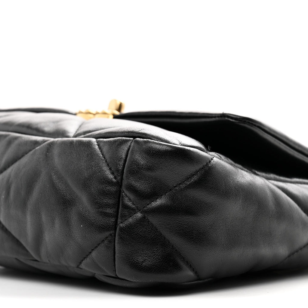 Lambskin Quilted Medium Chanel 19 Flap Black