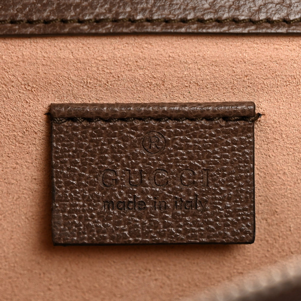 GG Supreme Monogram Textured Dollar Calfskin Top Handle Dionysus Shoulder Bag Beige Ebony New Acero