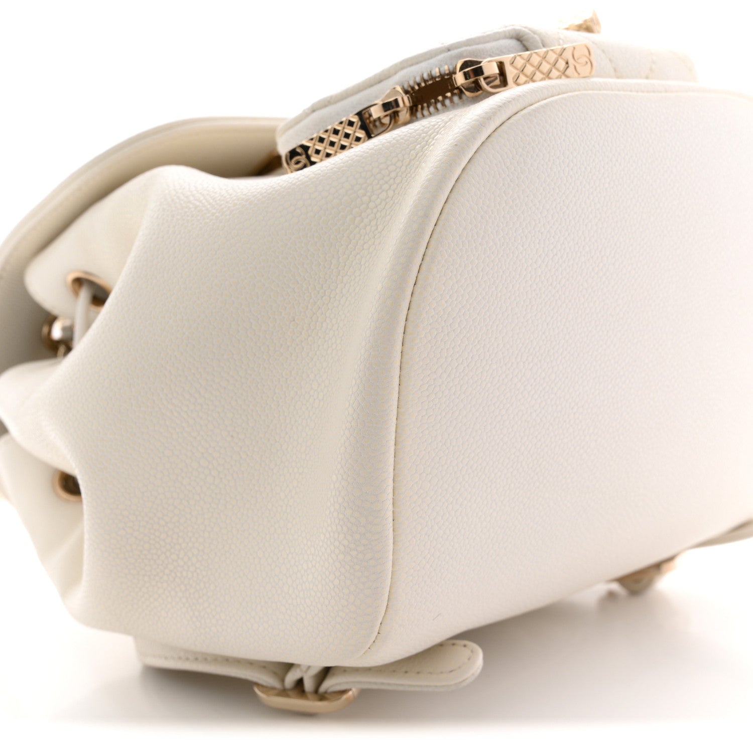 Caviar Quilted Mini Business Affinity Backpack White