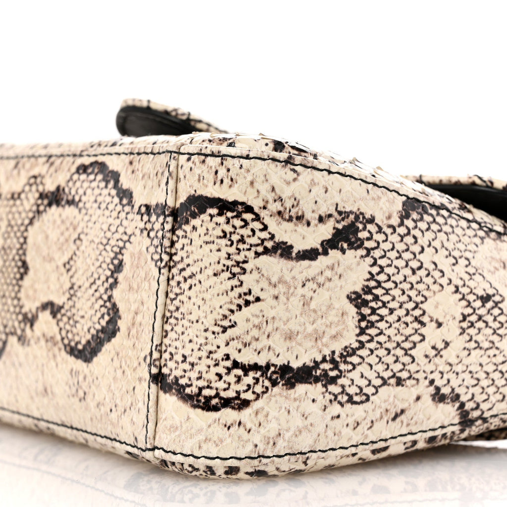 Snakeskin Matelasse Aria Mini GG Marmont Top Handle Shoulder Bag Roccia