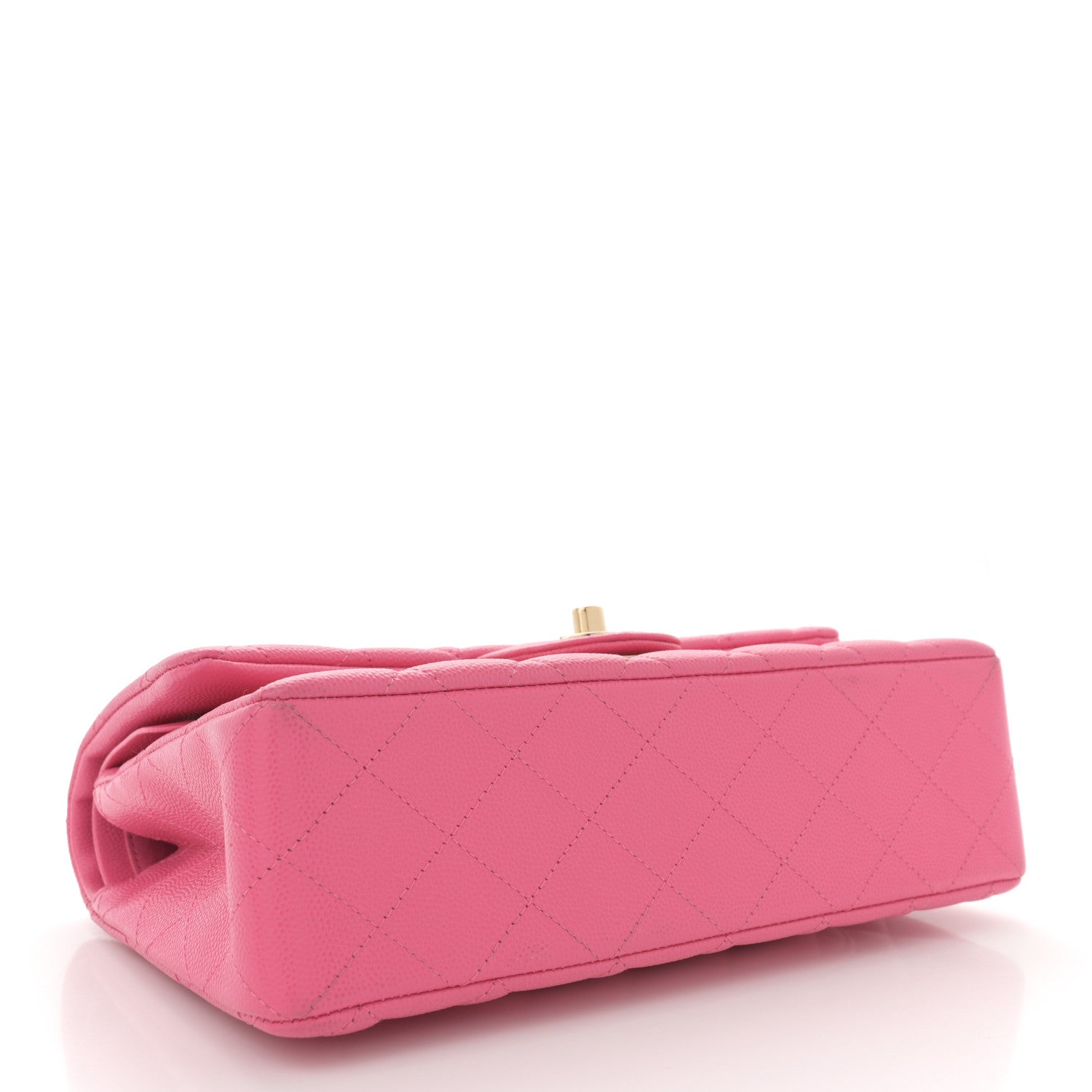 Caviar Quilted Small Double Flap Pink