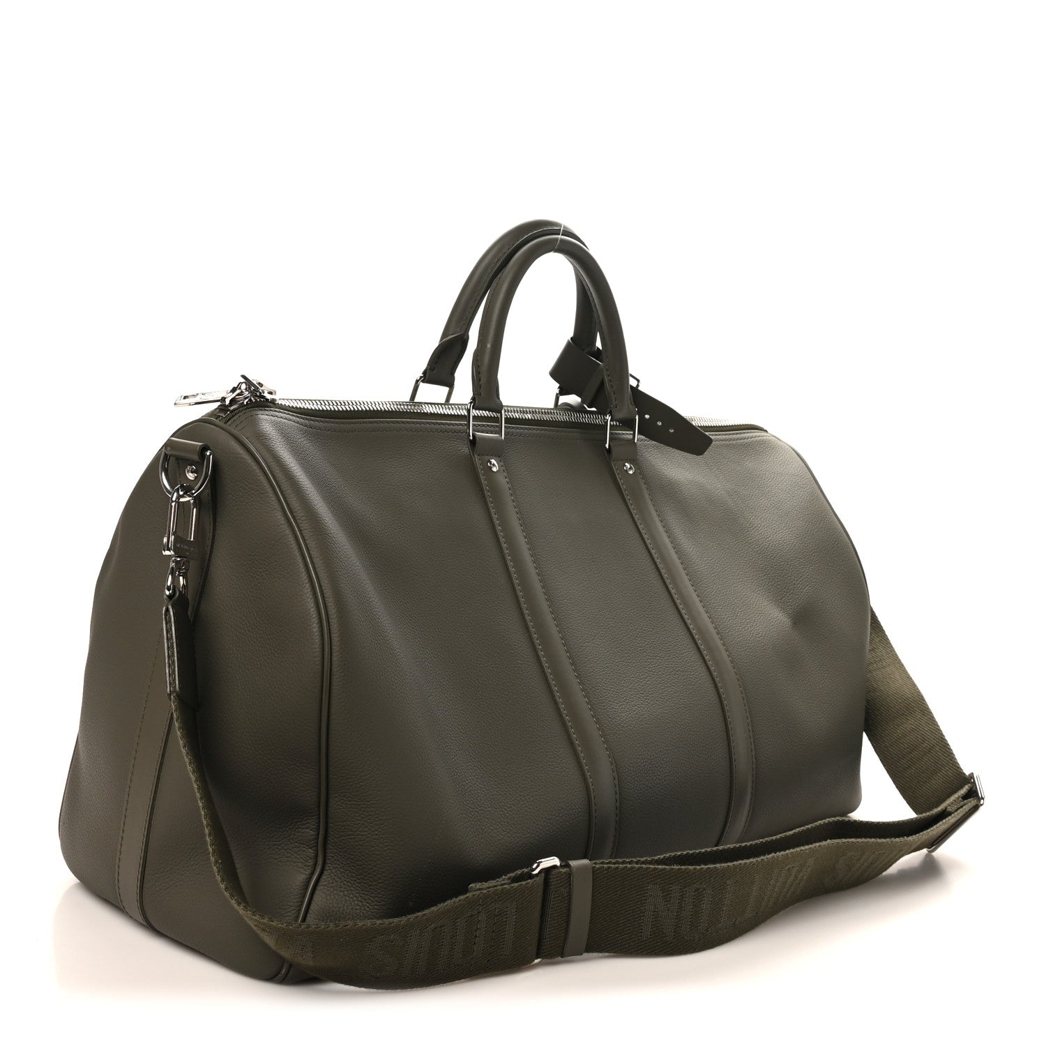Grained Calfskin Aerogram Keepall Bandouliere 50 Khaki