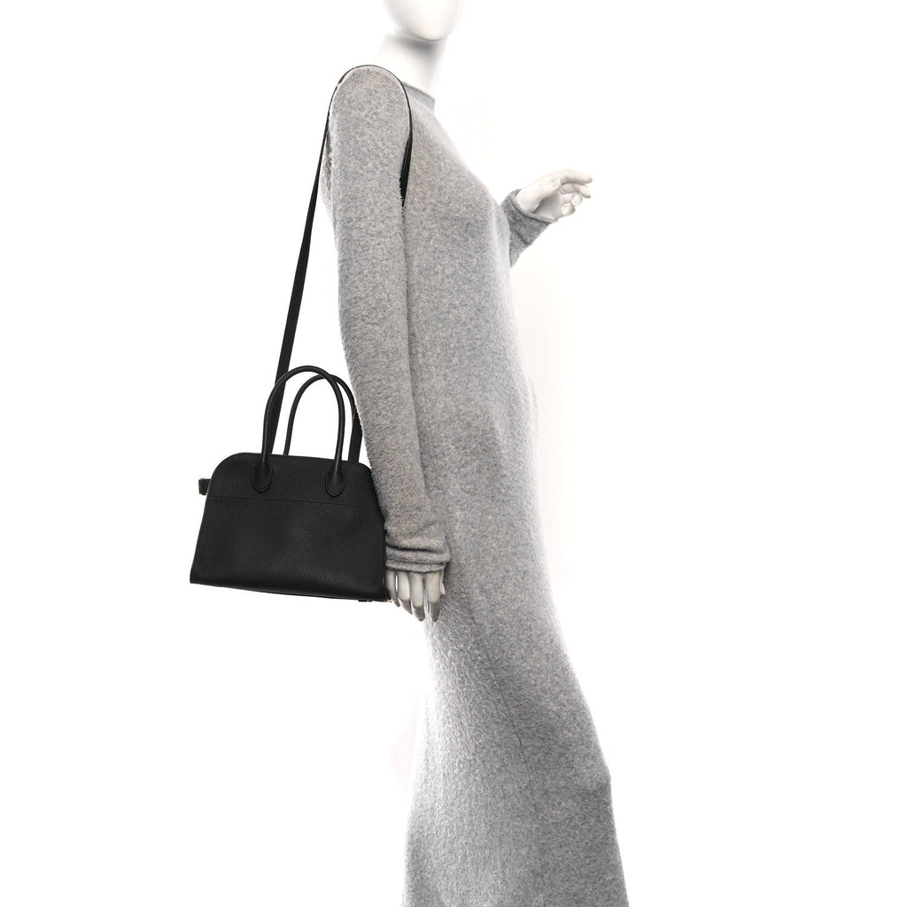 Grained Calfskin Soft Margaux 10 Bag Black