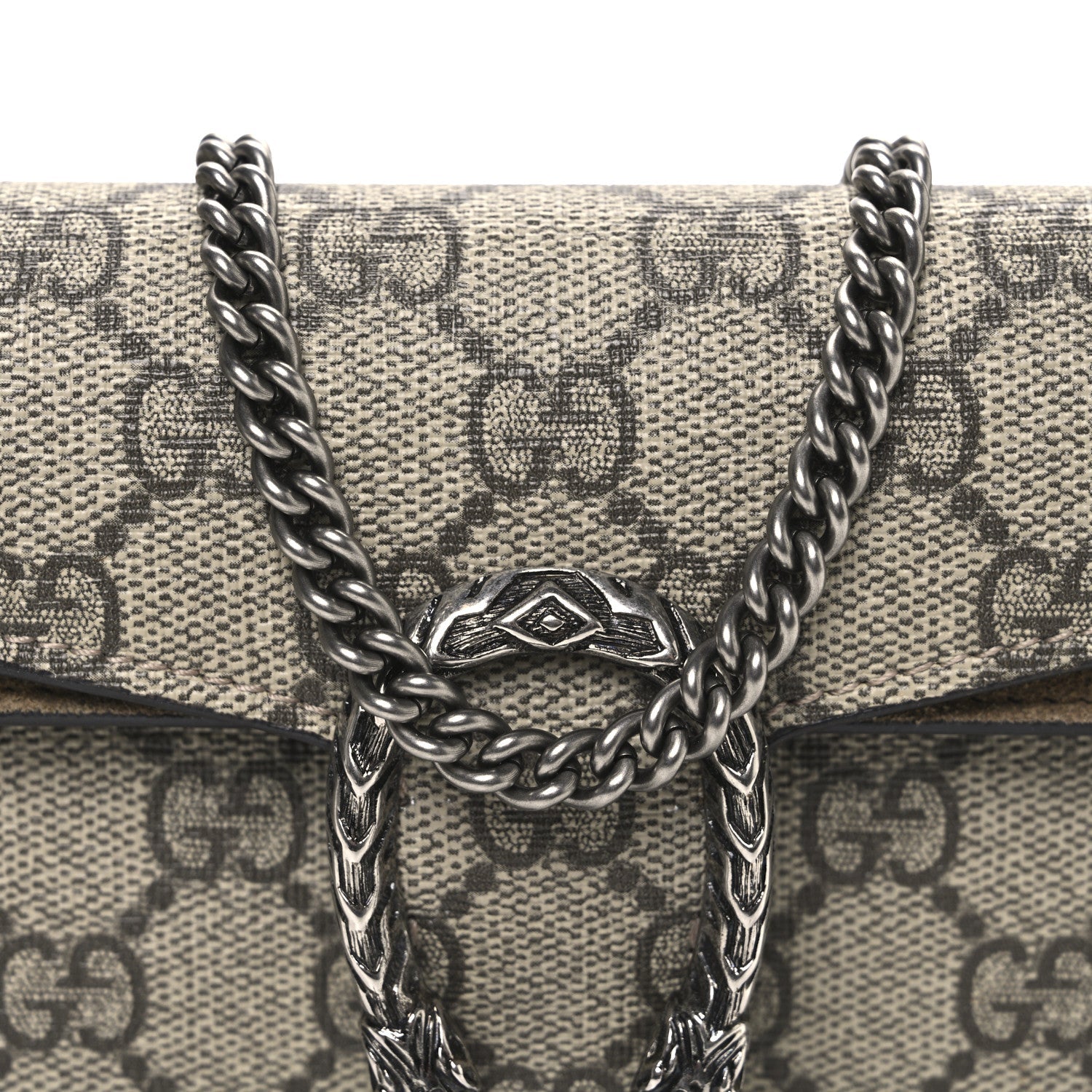 GG Supreme Monogram Super Mini Dionysus Shoulder Bag Taupe