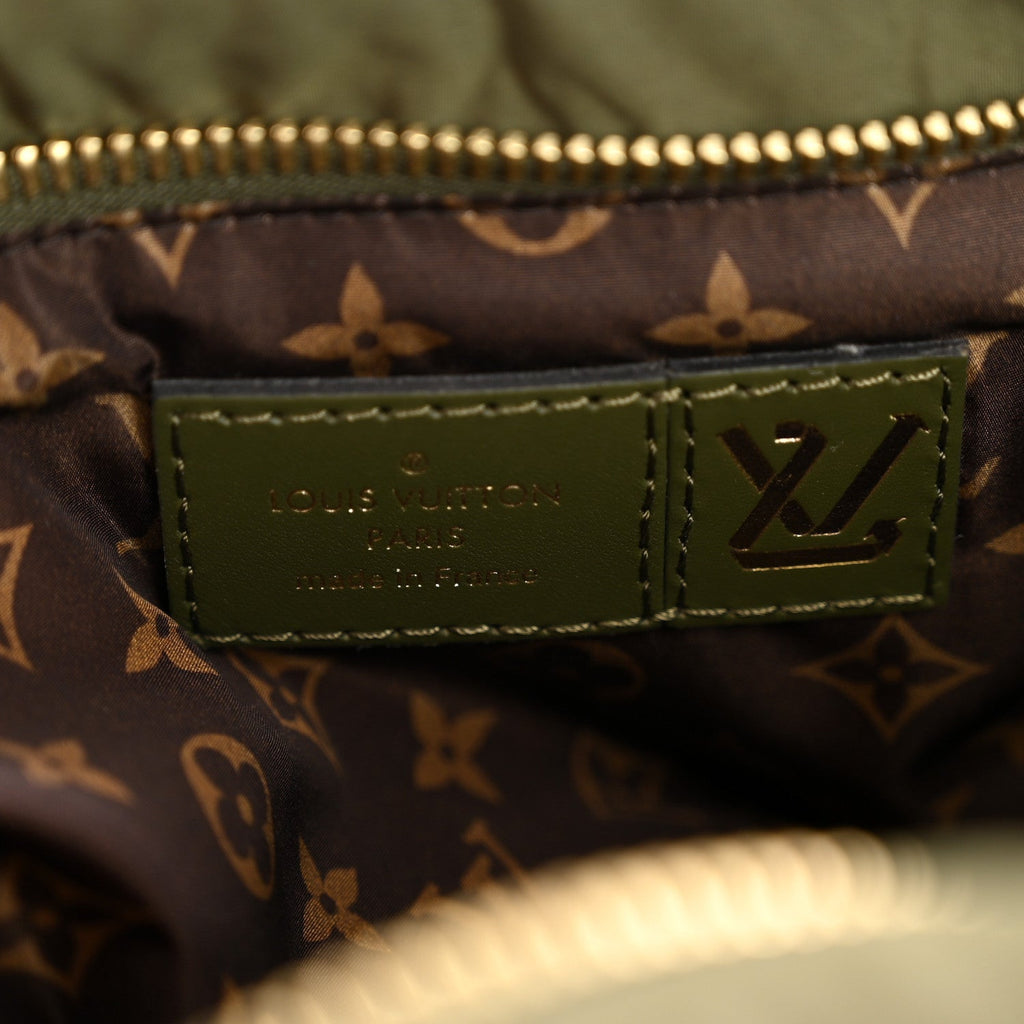 Econyl Monogram Pillow Maxi Multi Pochette Accessories Kaki Beige