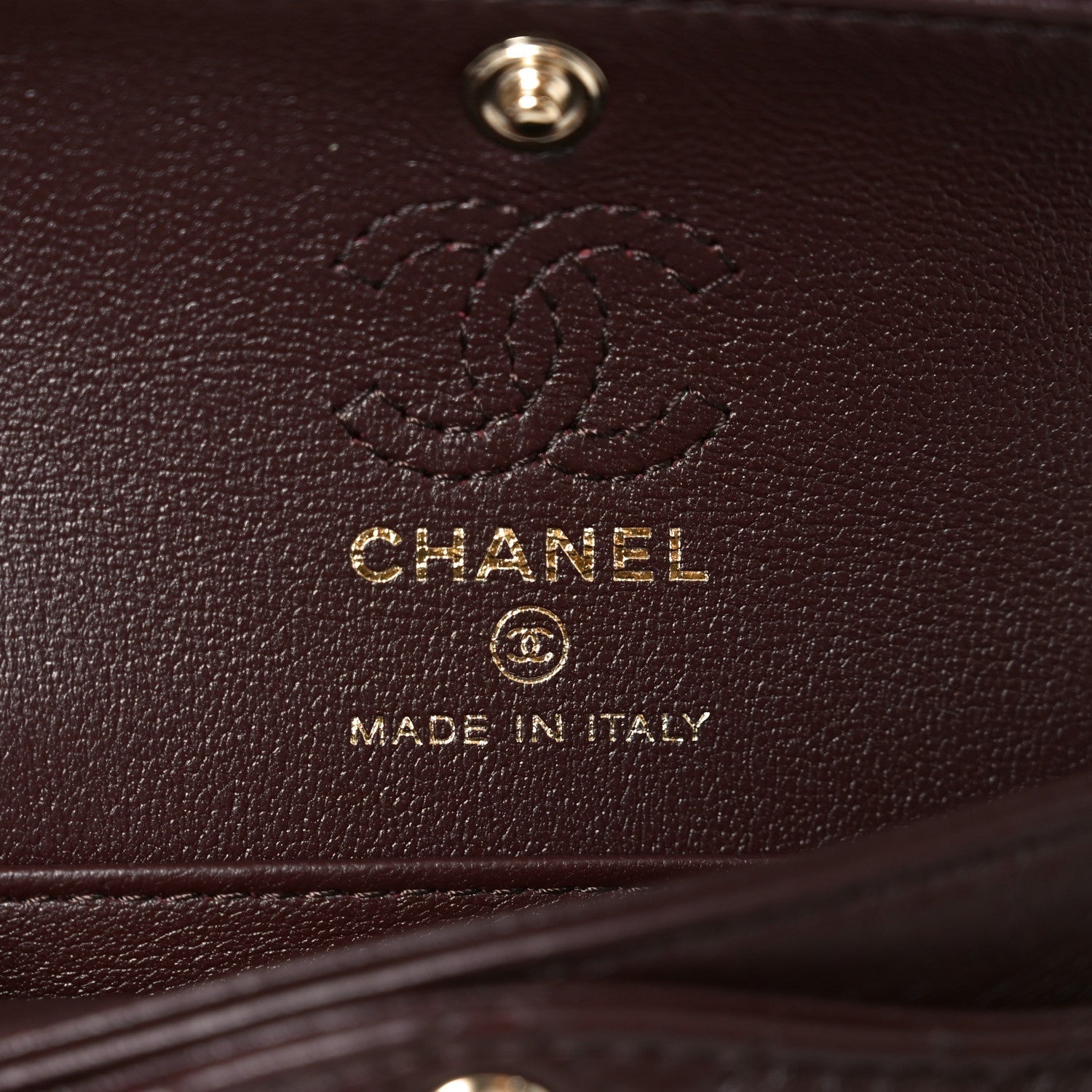 Lambskin Quilted Mini Double Flap With Hook Dark Brown
