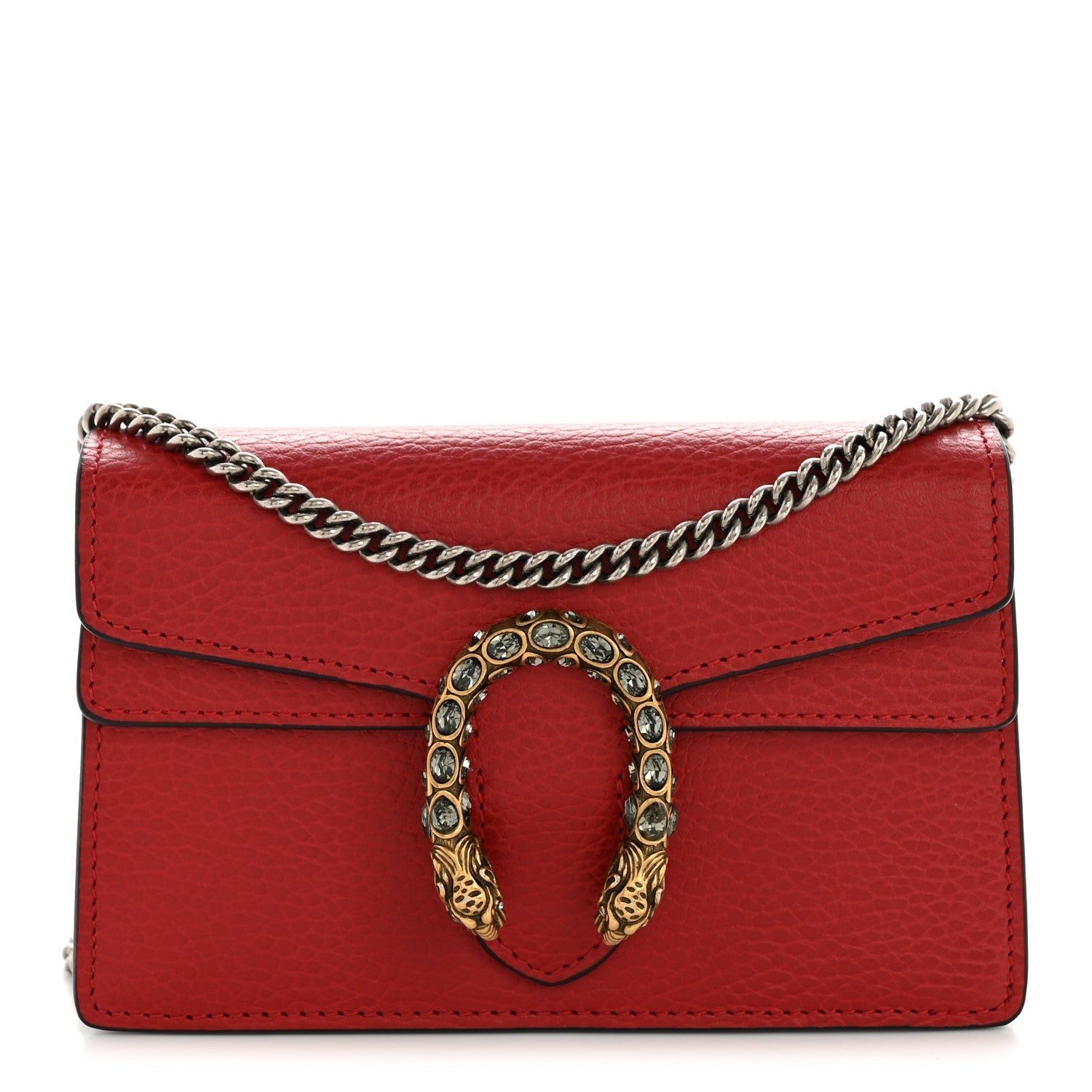 Calfskin Super Mini Dionysus Shoulder Bag Hibiscus Red