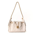 Caviar Quilted Mini Chanel 25 Handbag White