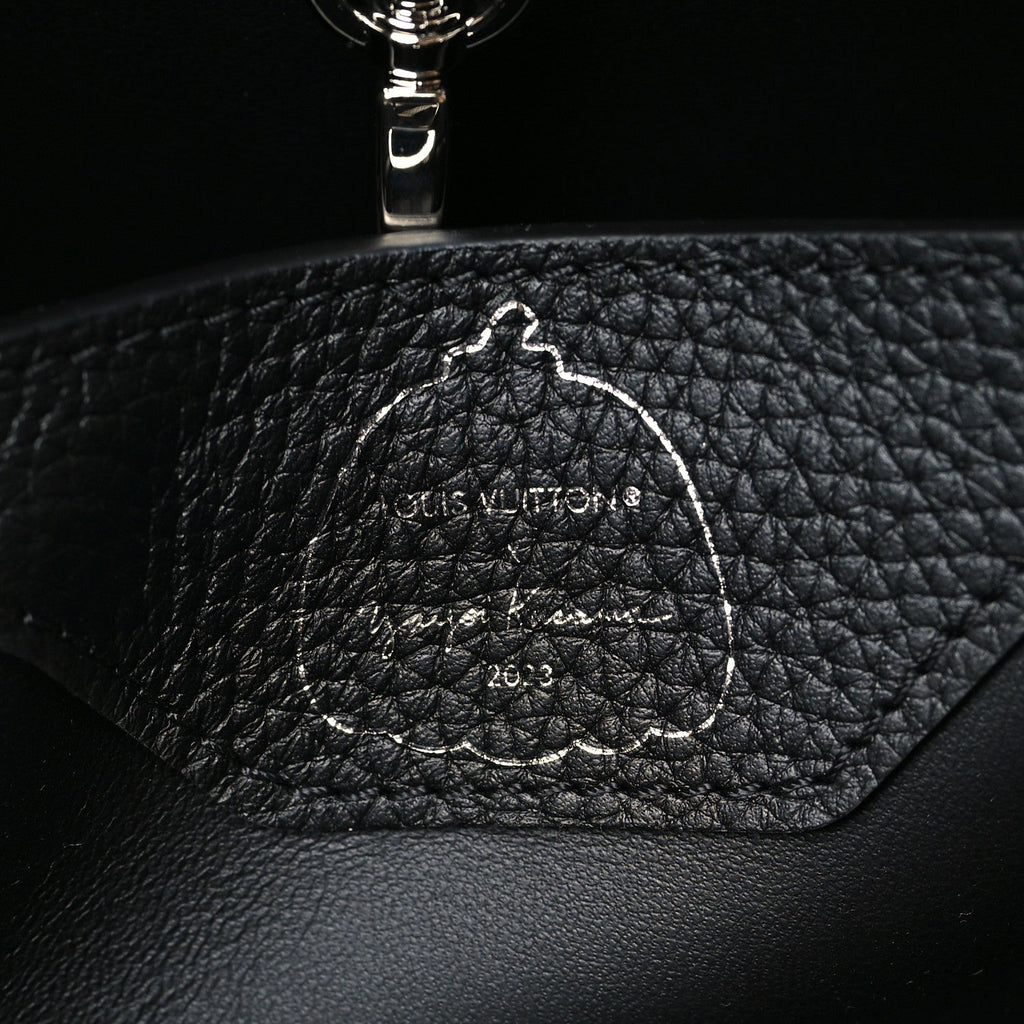 LV X YK Taurillon Capucines MM Black